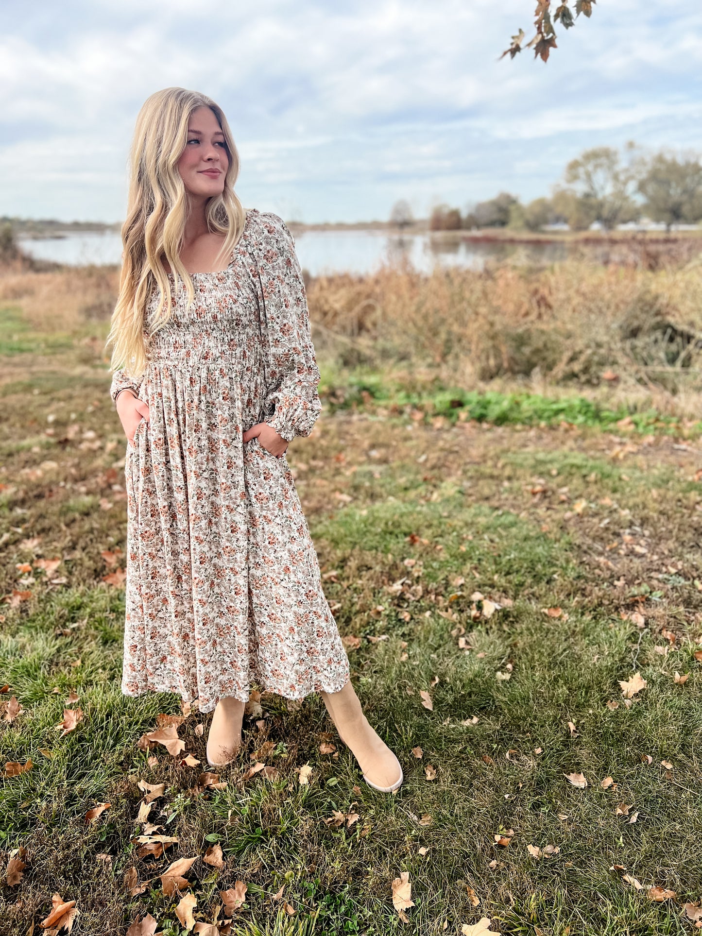 Emerie Floral Midi Dress