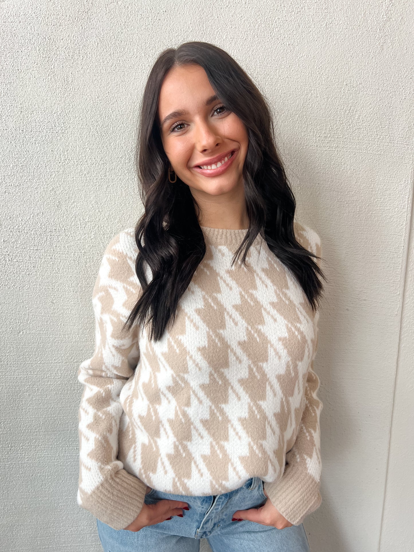 Cozy Almond Knit Sweater