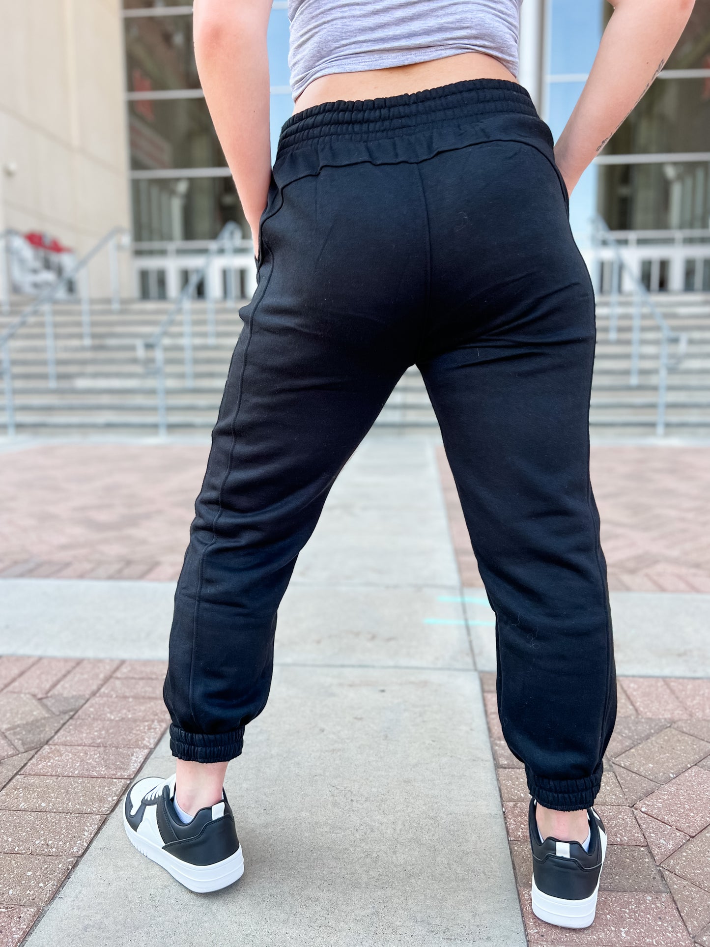 Let's Stay Home Joggers - Black