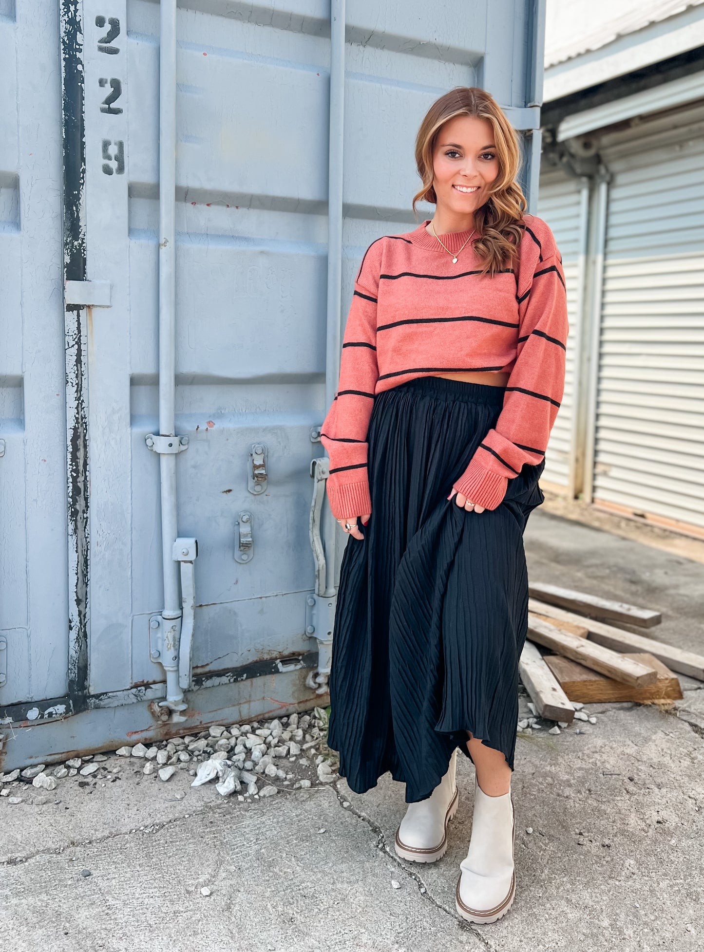 In Line Sweater - Clay