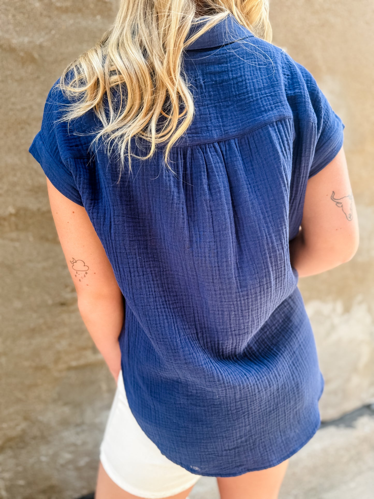 The Sunday Button Up - Indigo