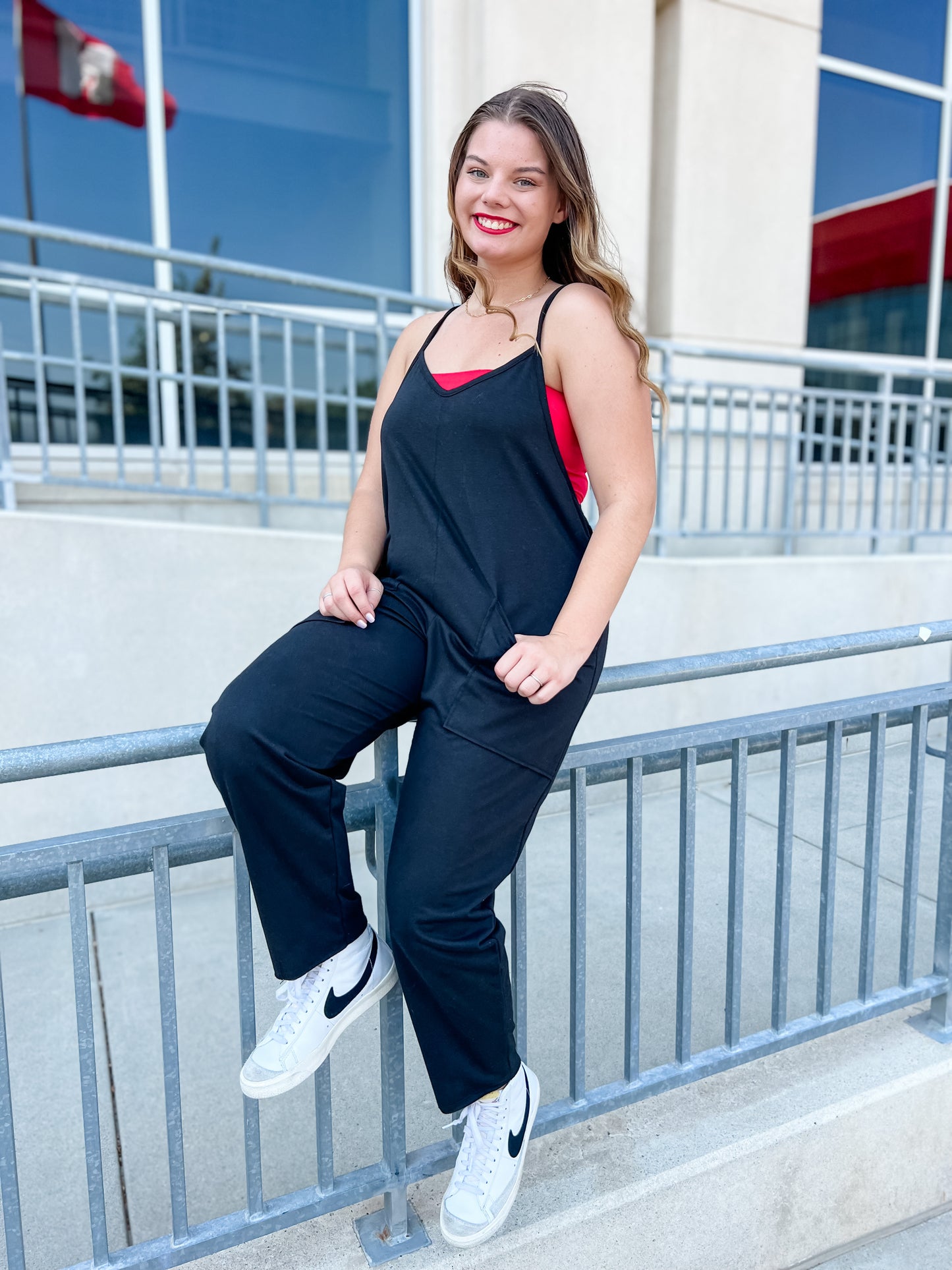Shot Gun Overall Jumper - Black