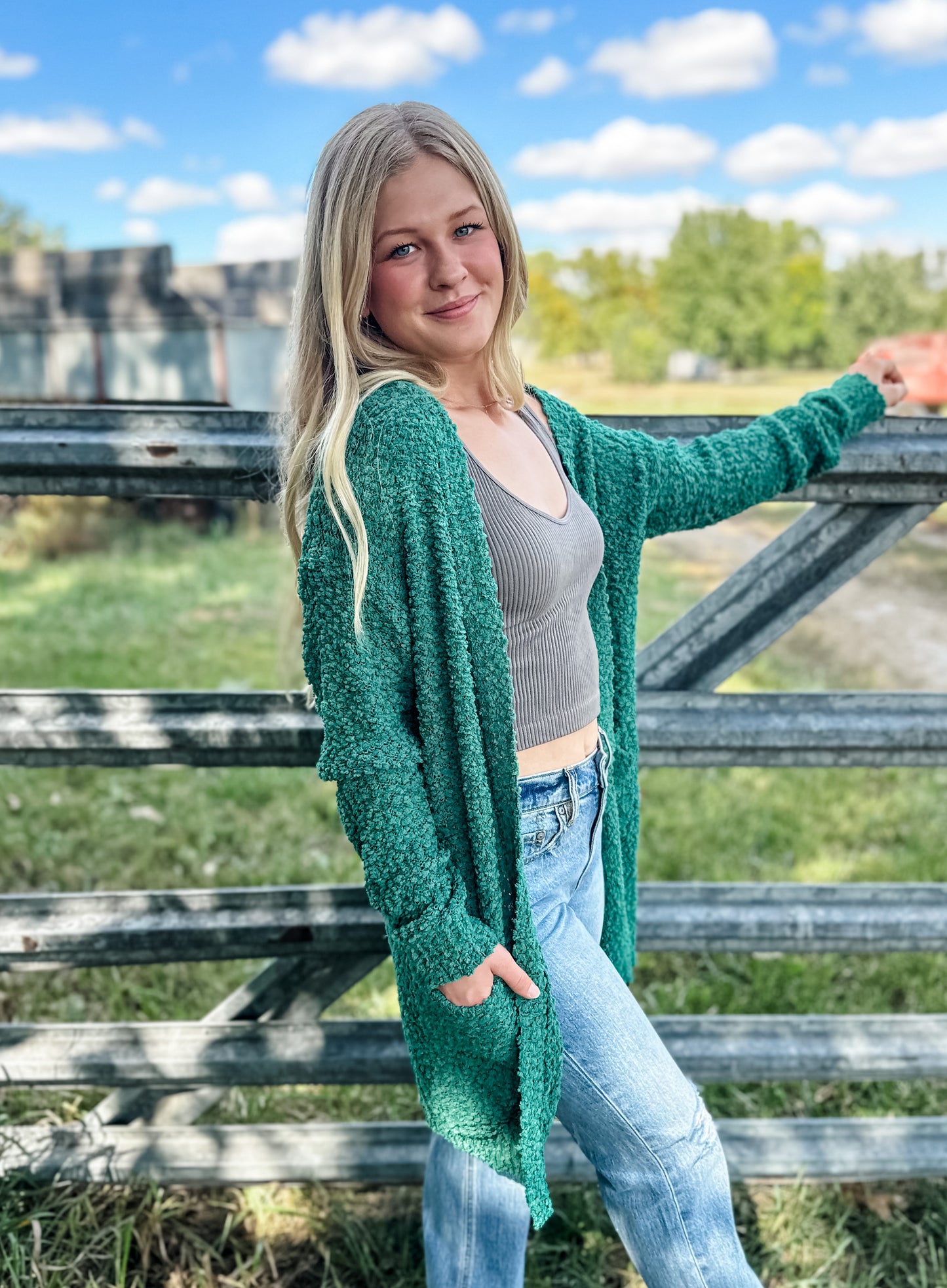 Missoula Mornings Cardigan - Emerald