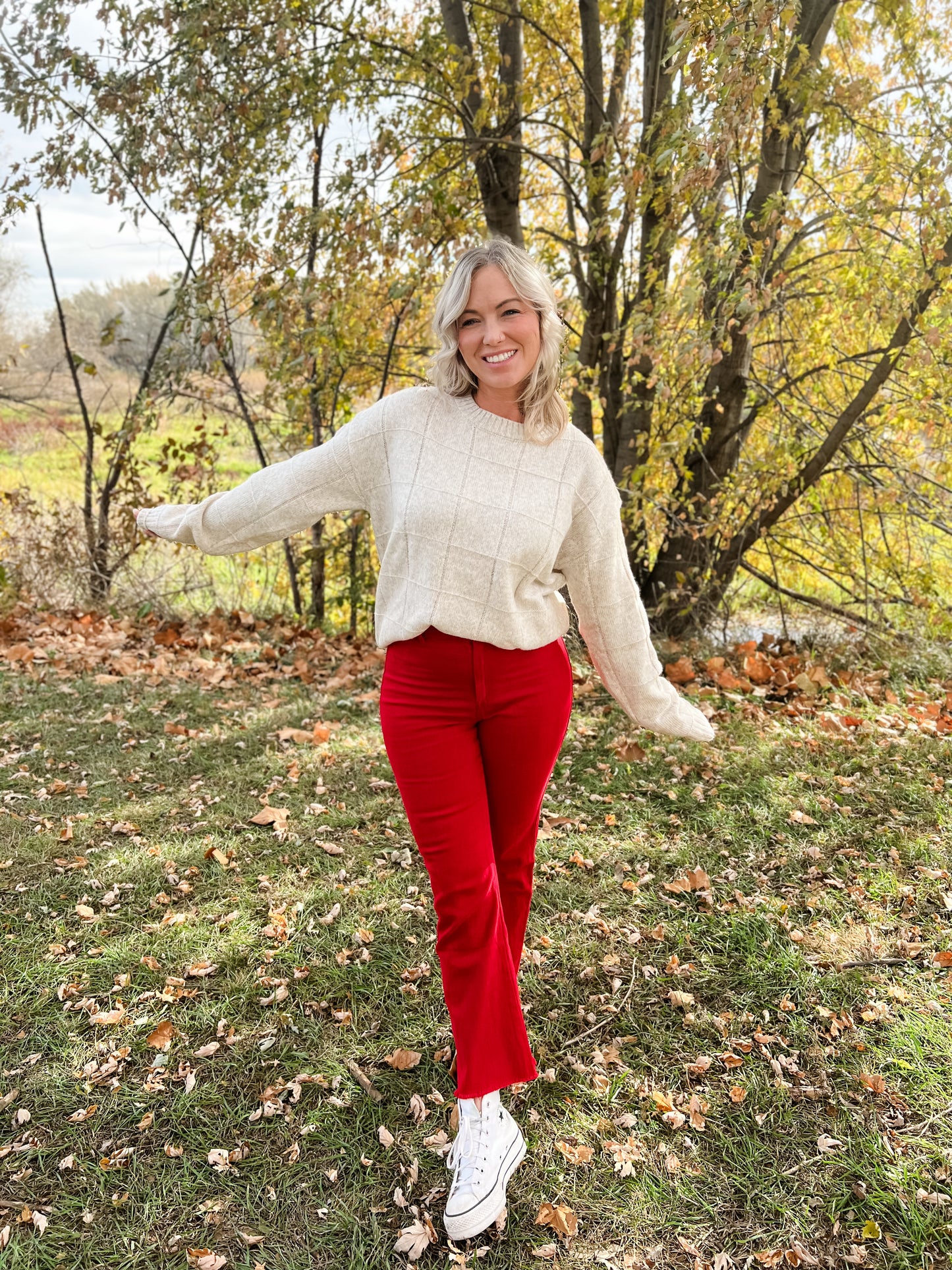 Hey Judy Cropped Pants - Ruby