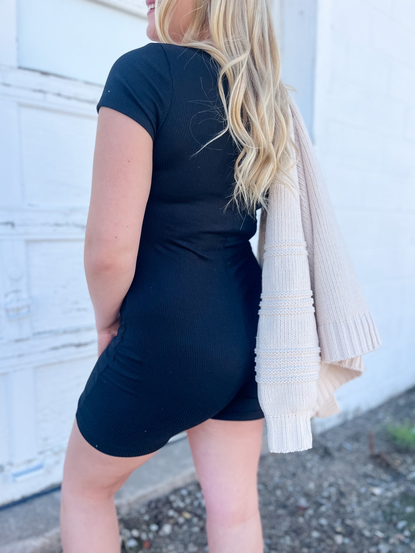 Kendall Split Neck Basic Romper