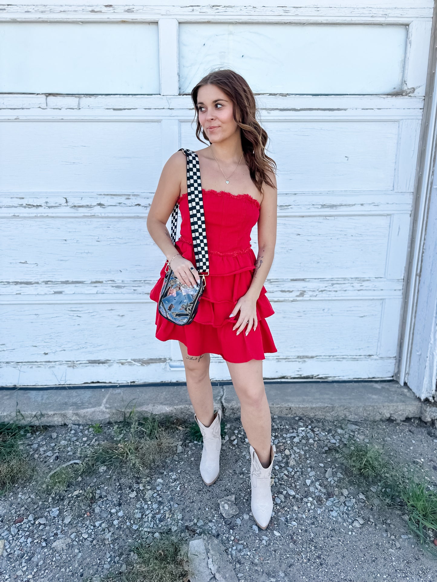 Pick Me Up Ruffle Mini Dress - Red
