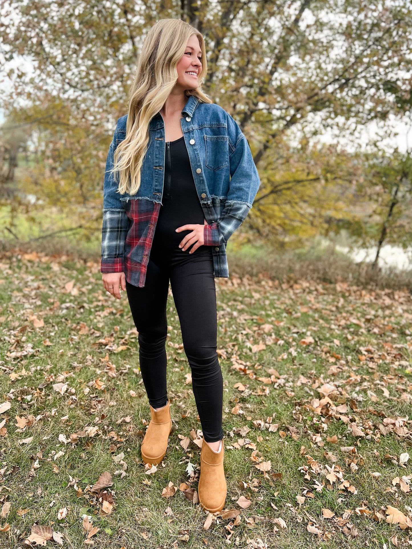 Brick Road Flannel + Denim Jacket