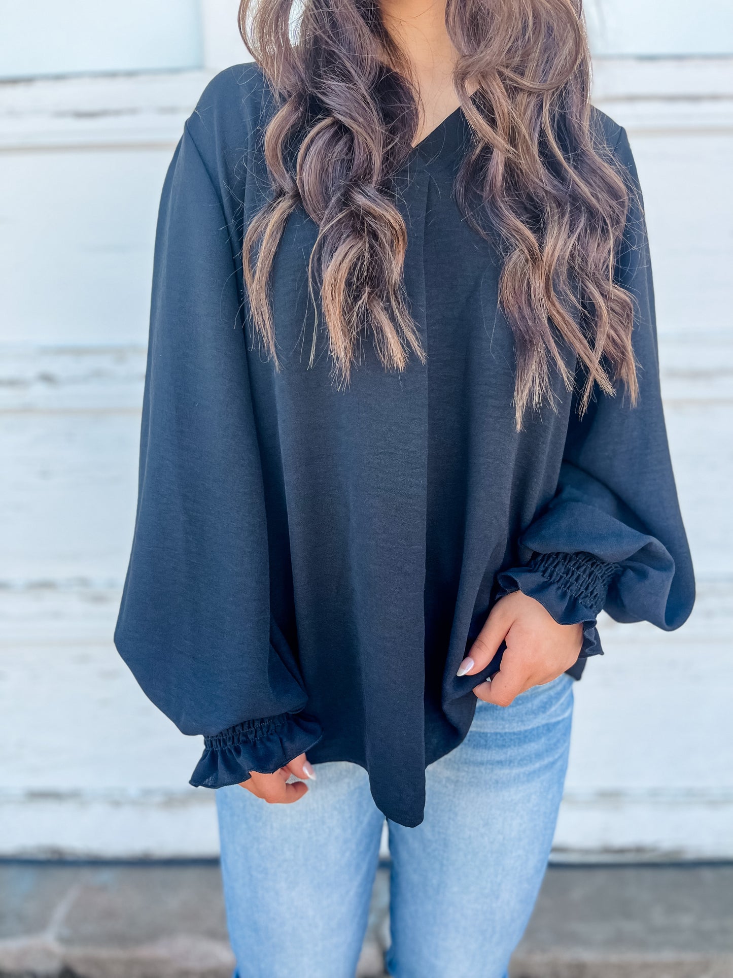 Arlo Woven Blouse - Black