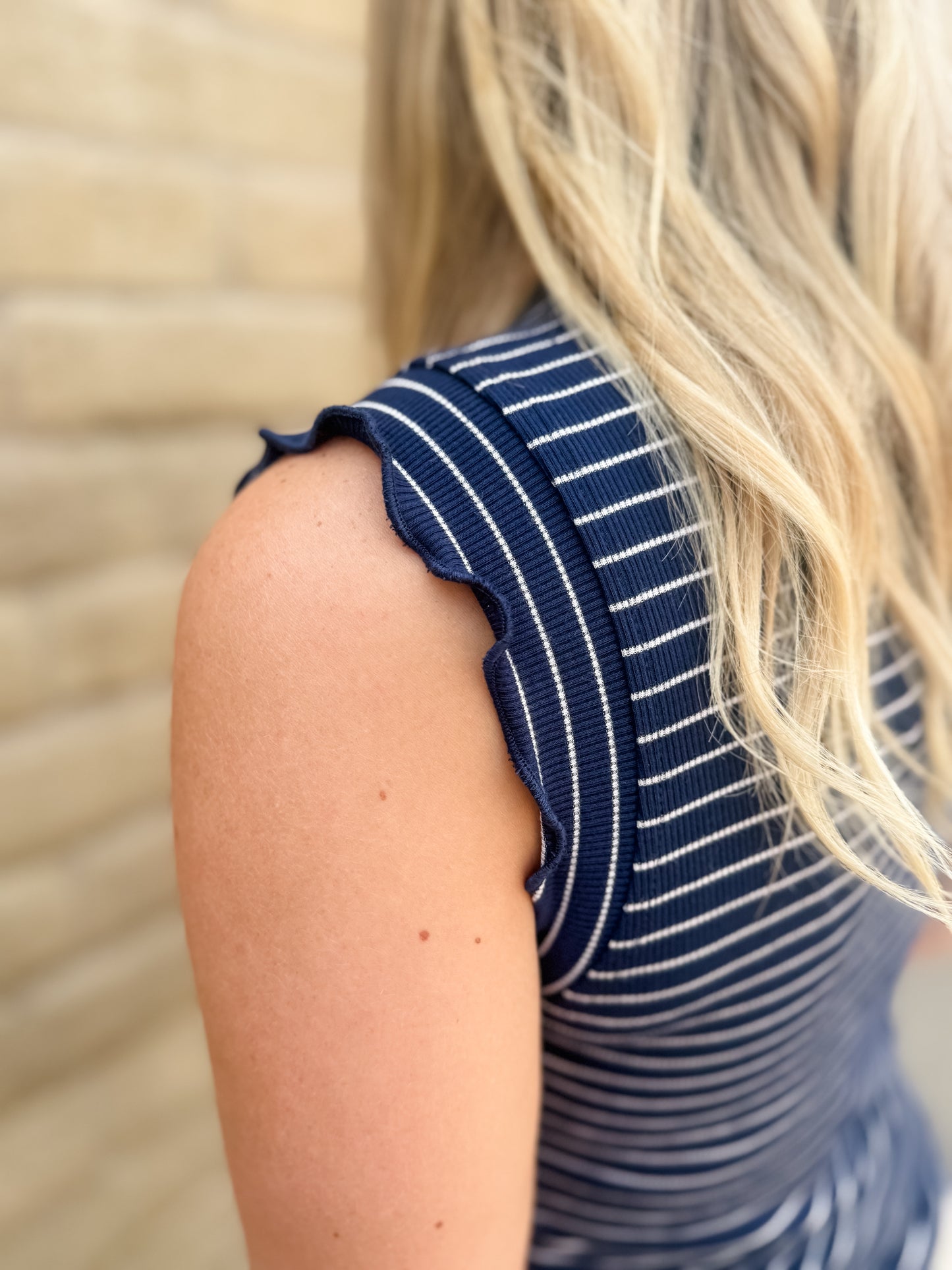 The Maren Tank - Midnight Stripe