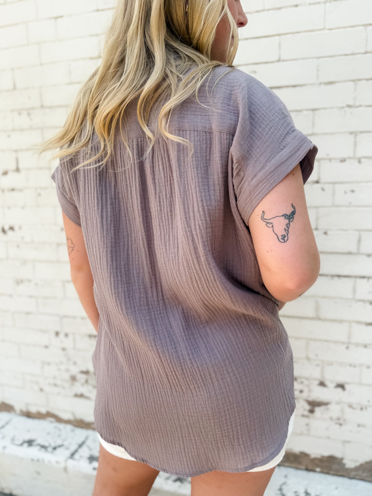 The Sunday Button Up - Taupe