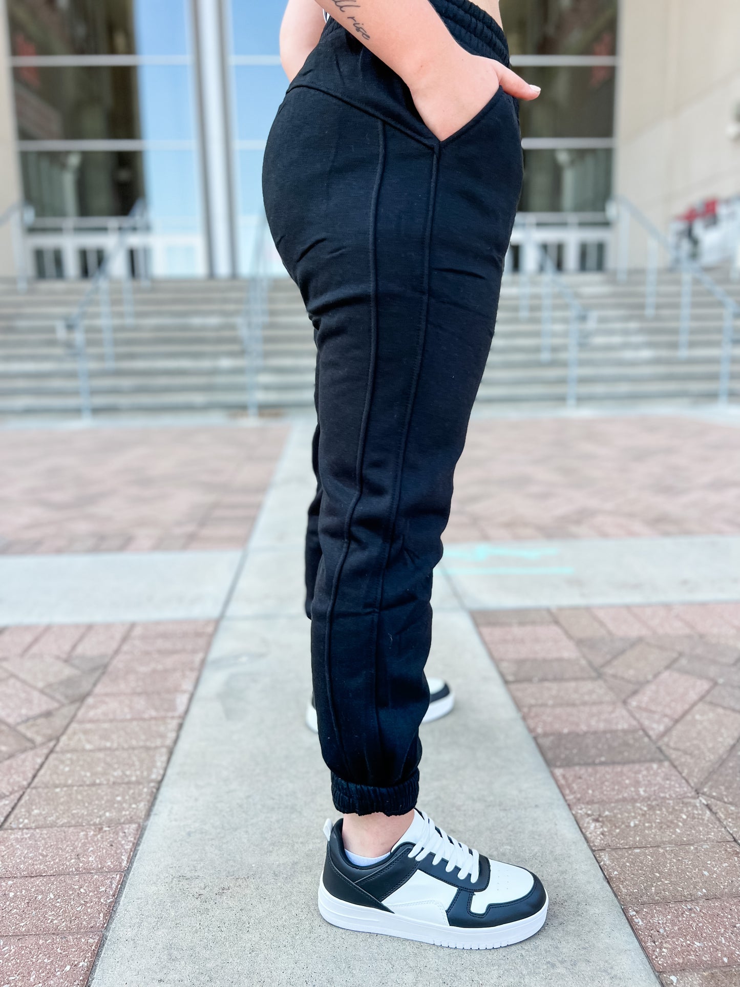 Let's Stay Home Joggers - Black