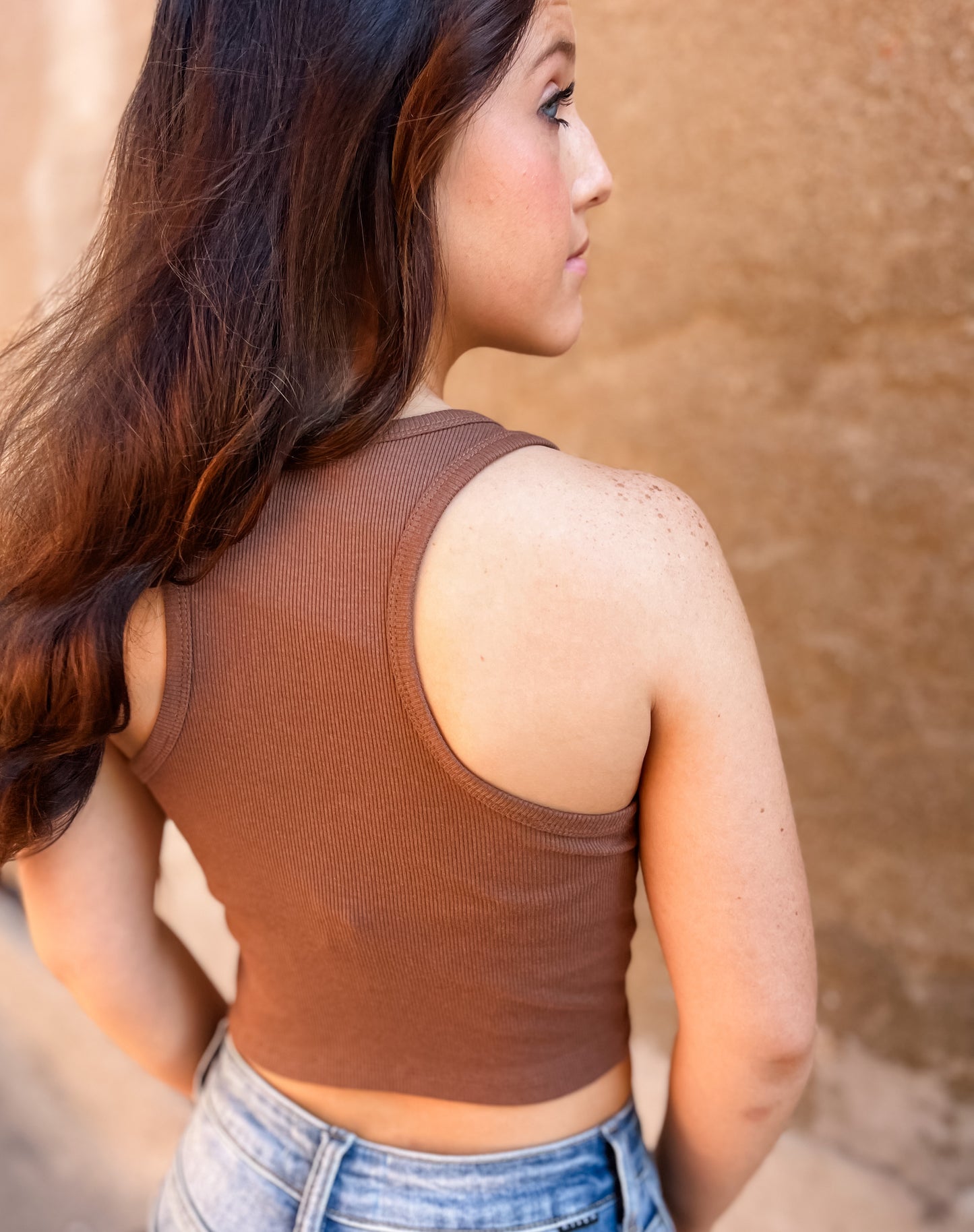Kira Basic Crop - Espresso