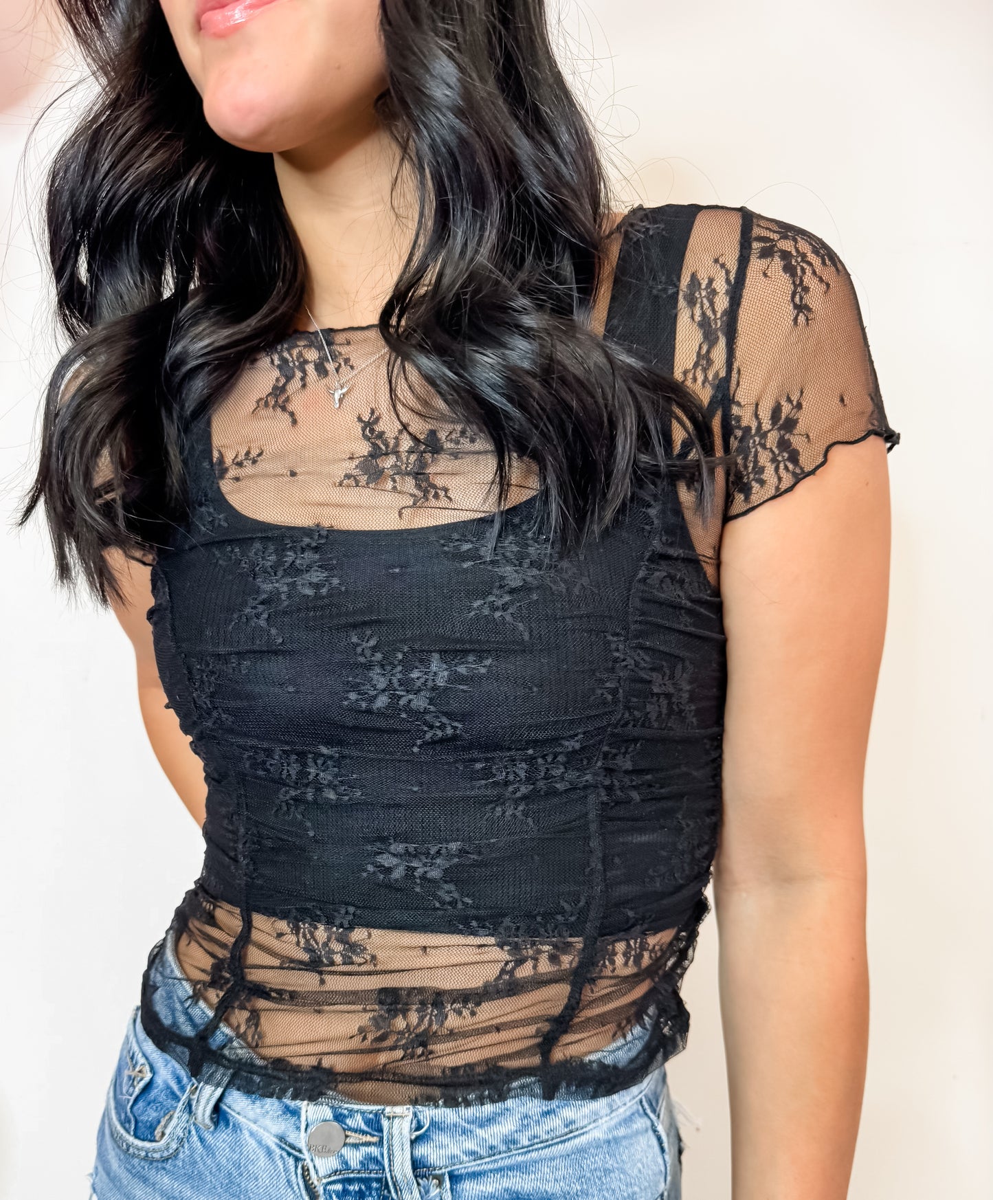Summer Days Sheer Top - Black