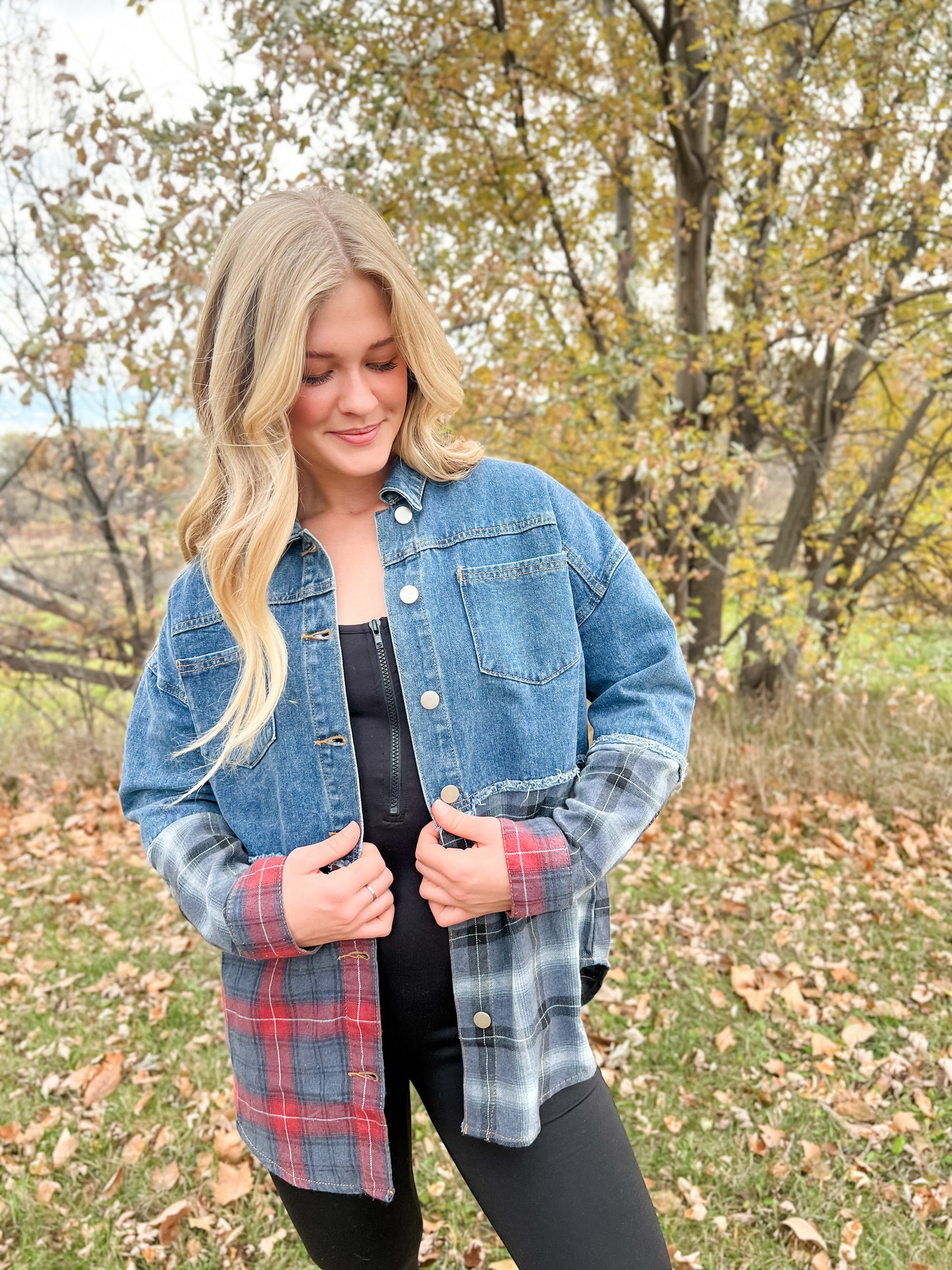 Brick Road Flannel + Denim Jacket