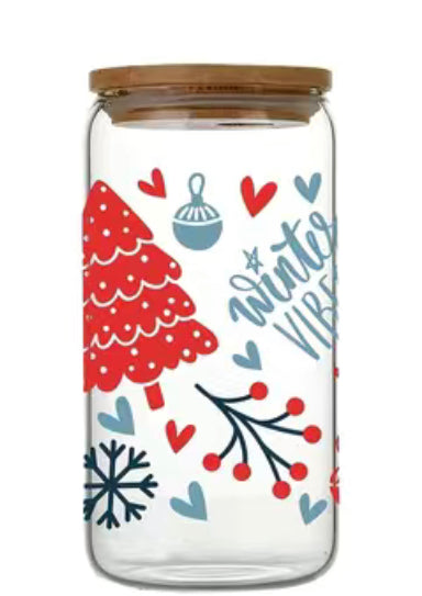 Holiday Glass Can