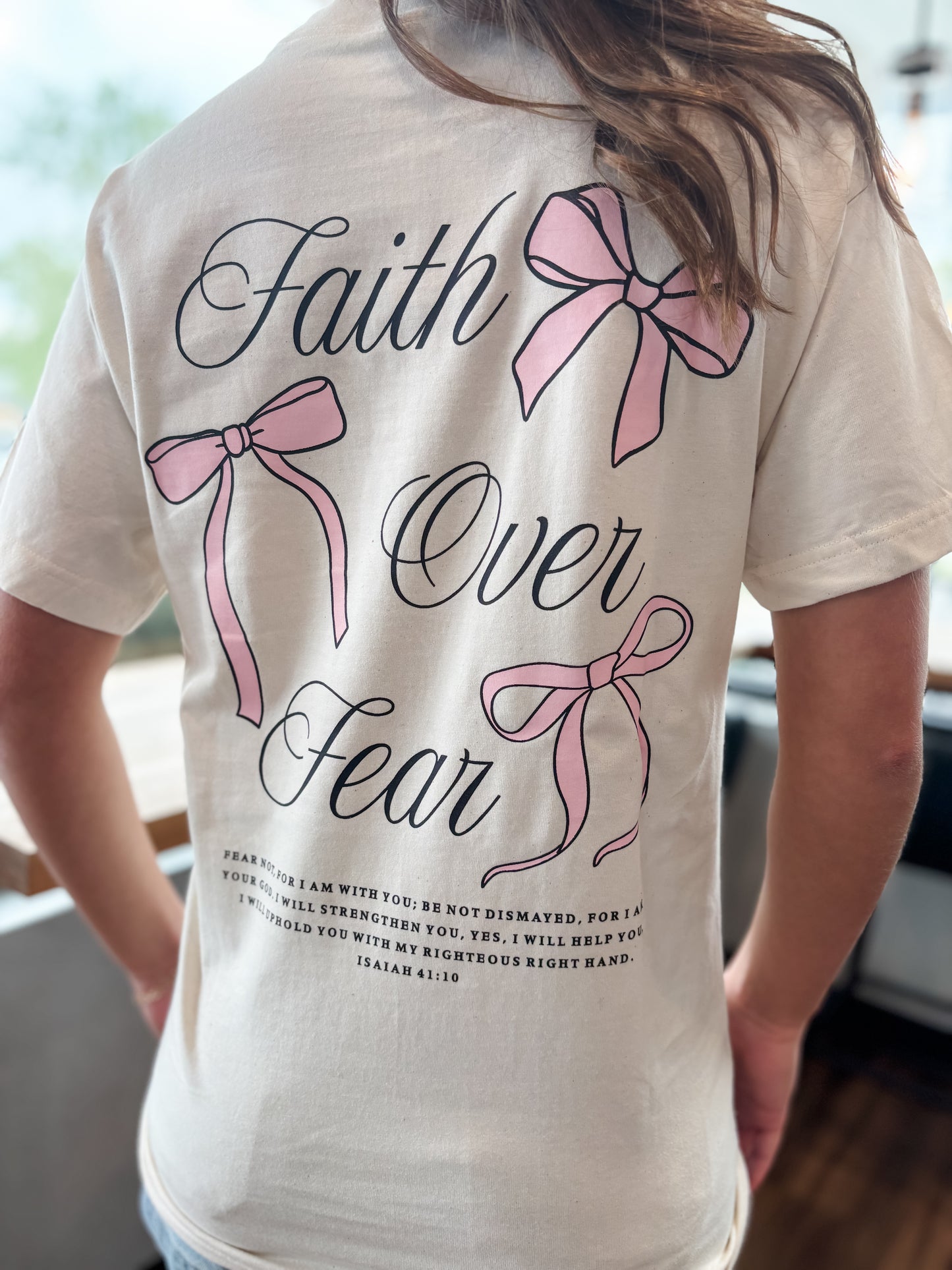 Faith Over Fear Tee - Natural