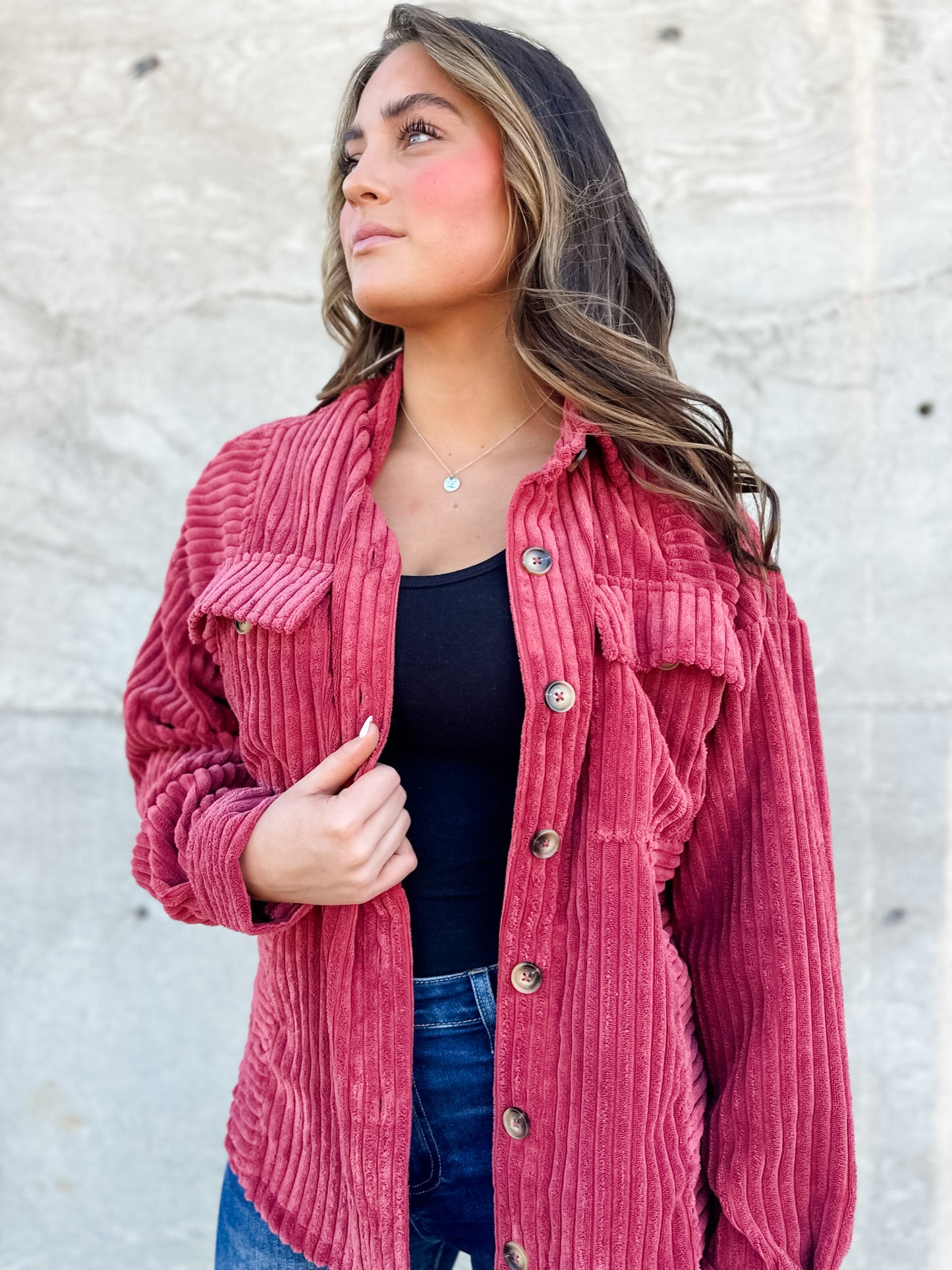 Time Passes Corduroy Jacket - Rust