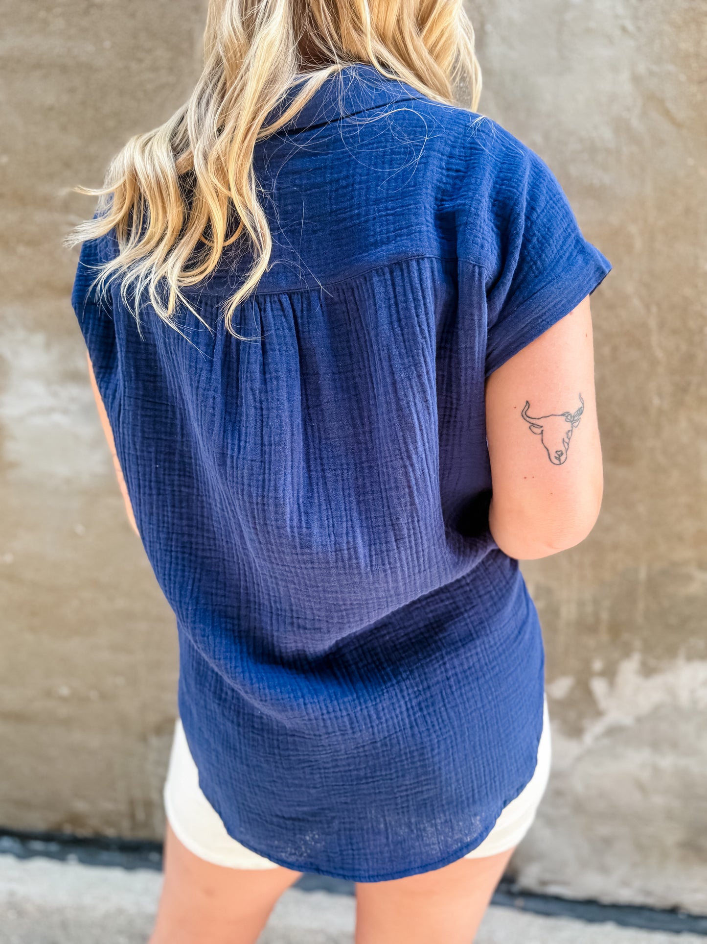 The Sunday Button Up - Indigo