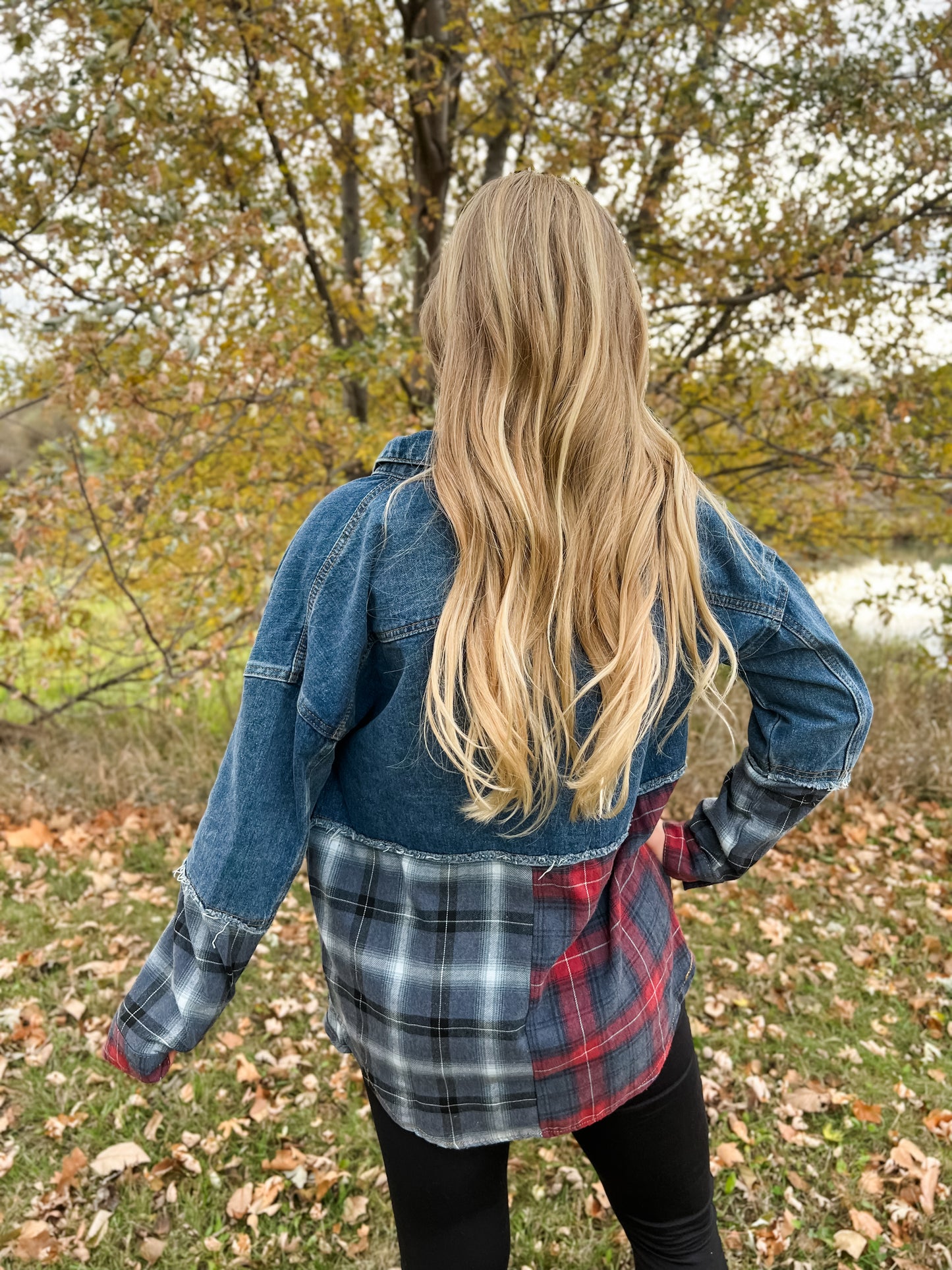 Brick Road Flannel + Denim Jacket