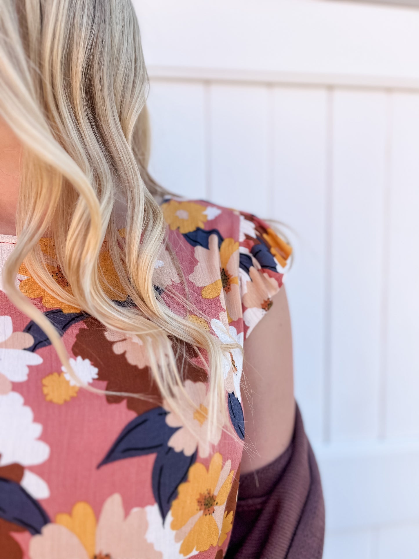 Jane Ruffle Top - Mauve