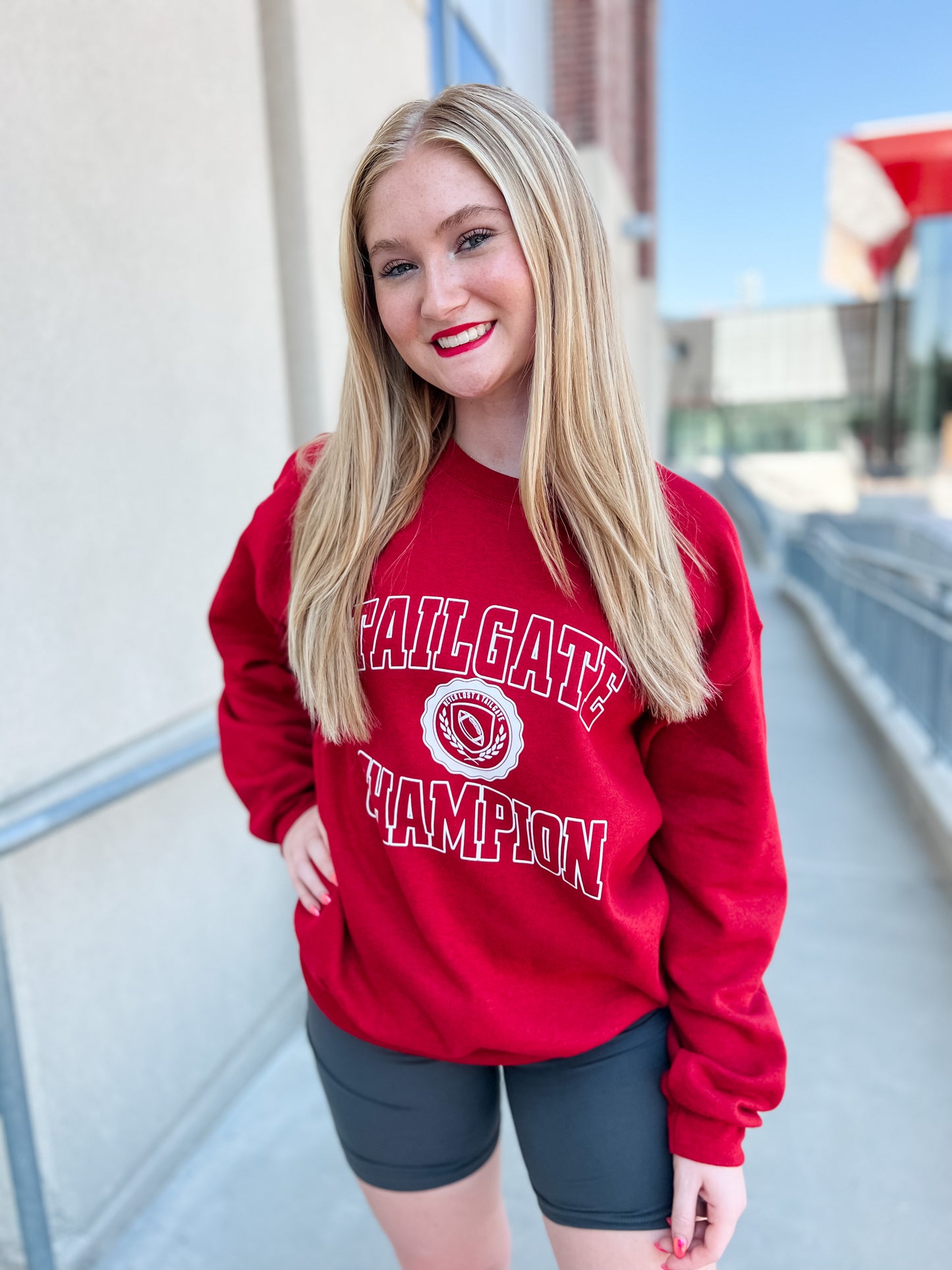 Tailgate Champ Crew - Heather Red