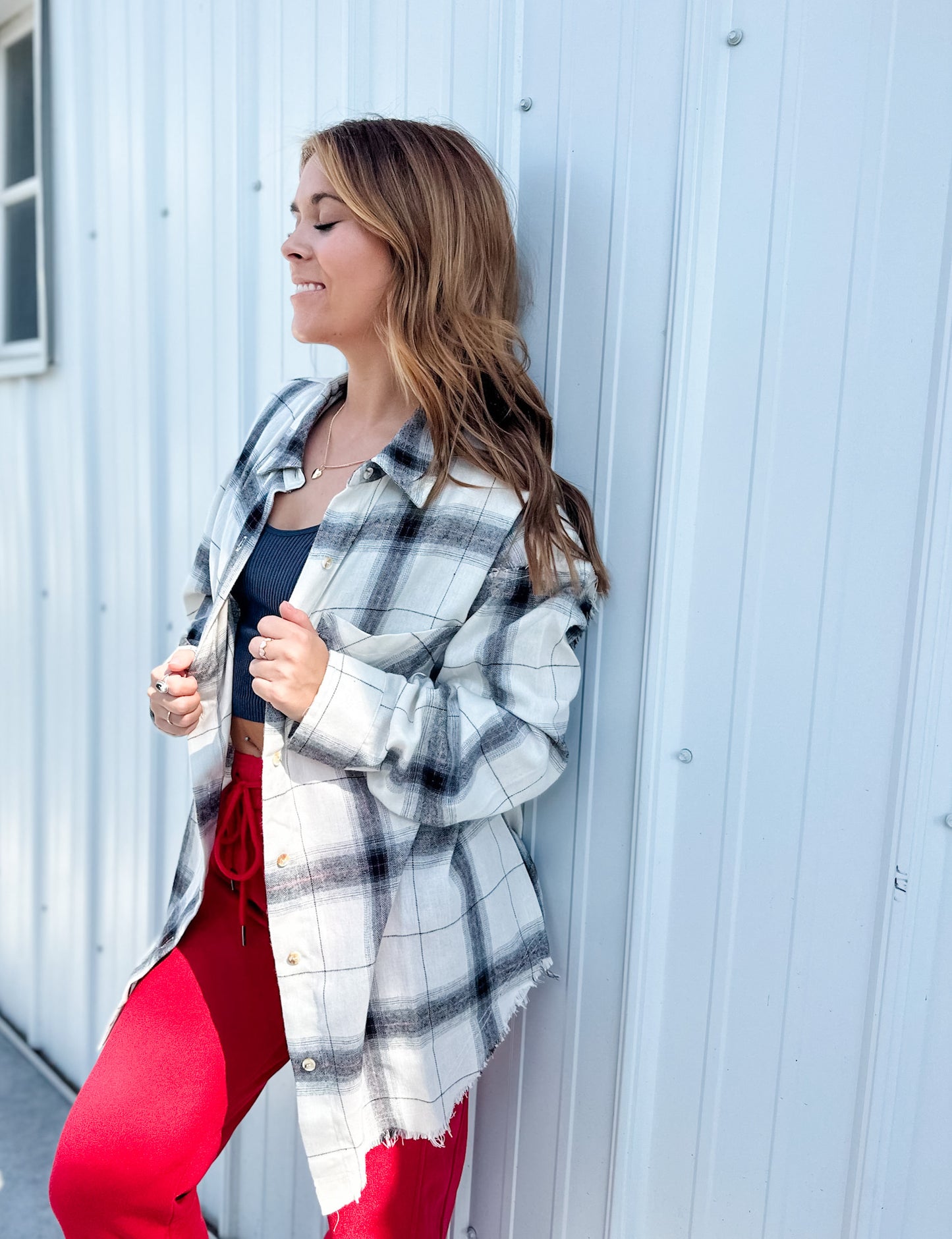 Autumn Edge Oversized Flannel
