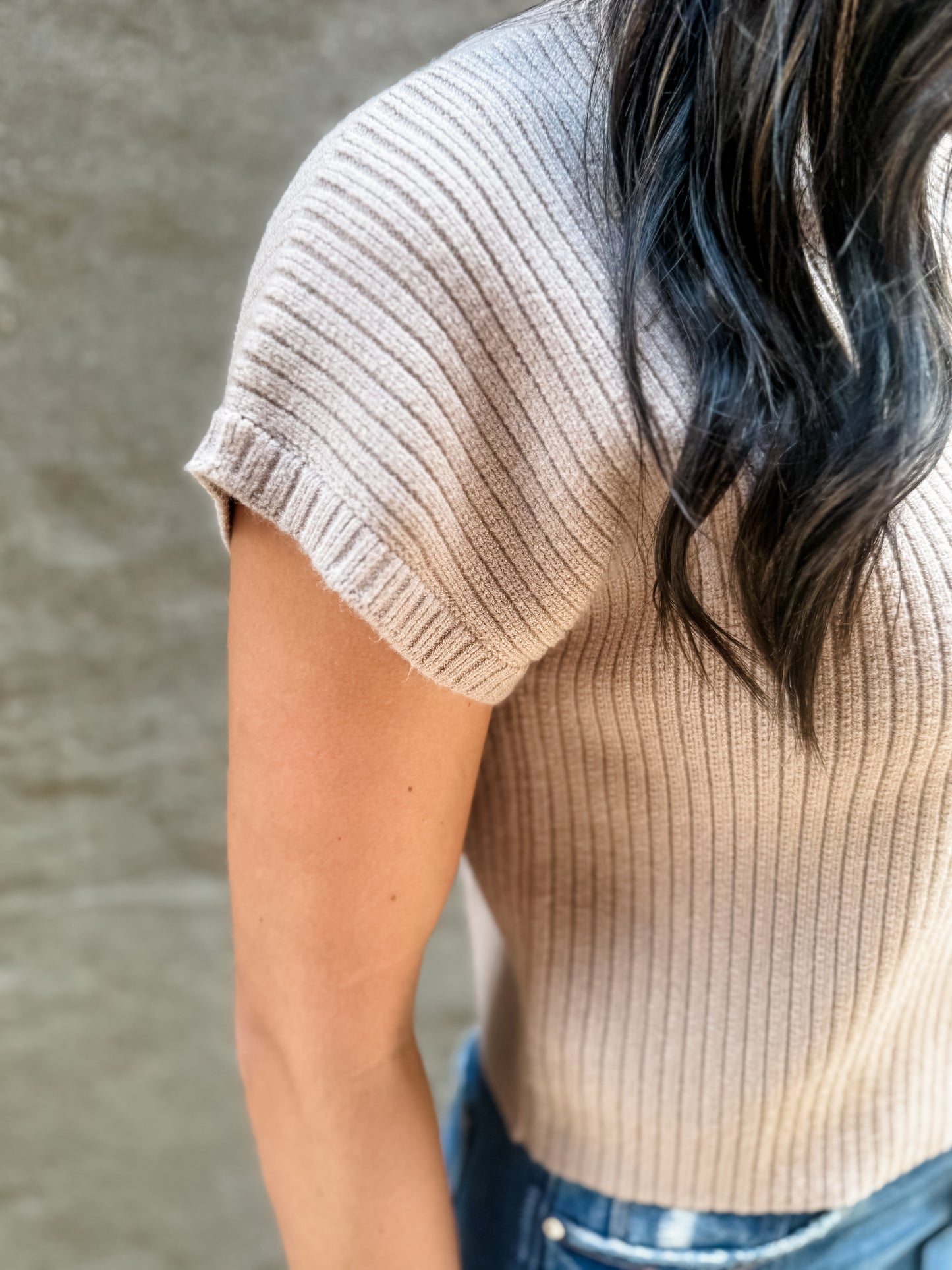 Jayla Sweater Top - Taupe