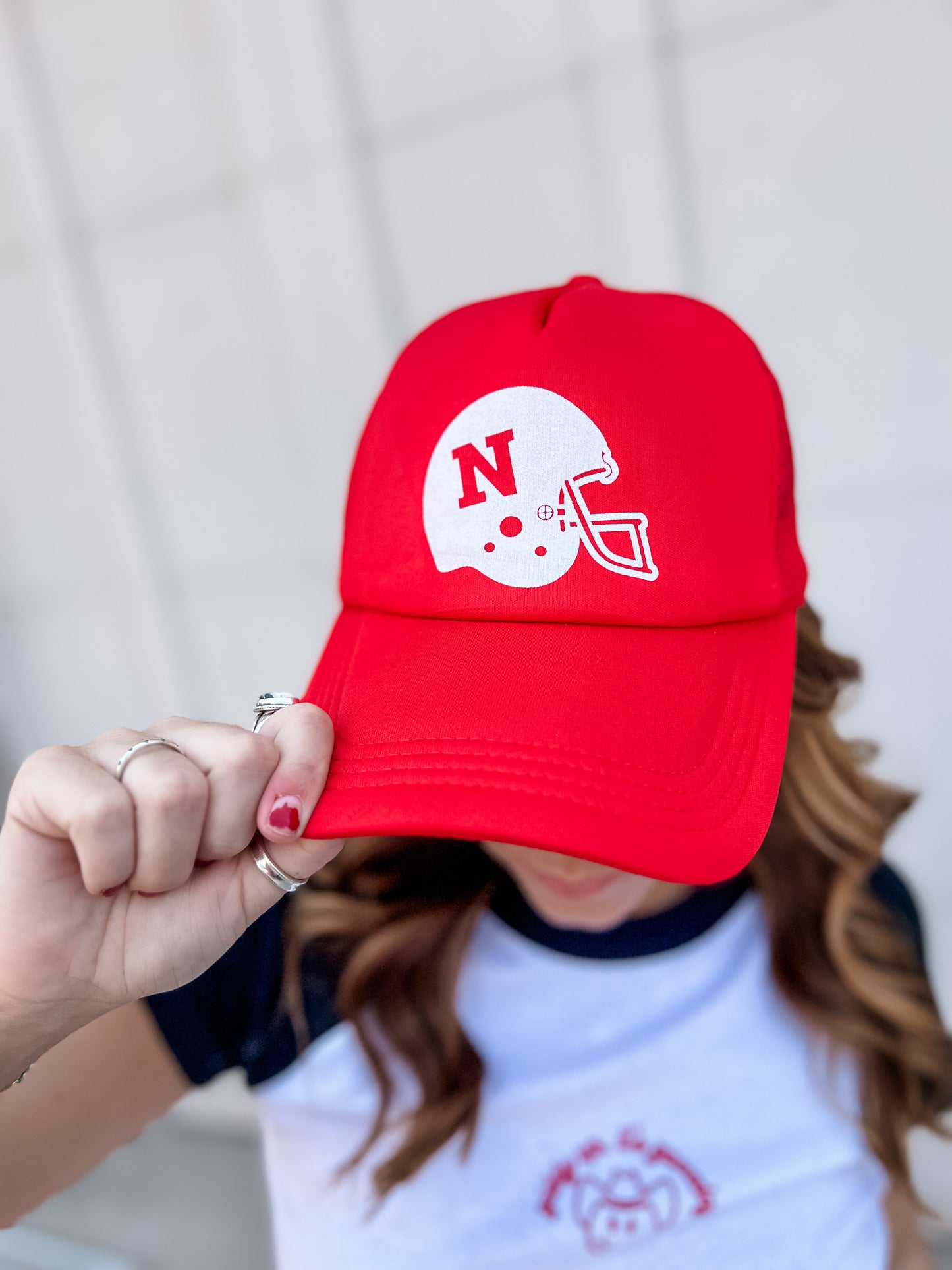 Husker Helmet Trucker Hat
