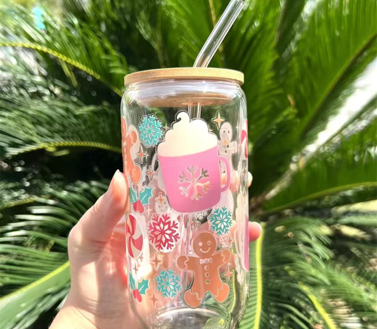 Holiday Glass Can