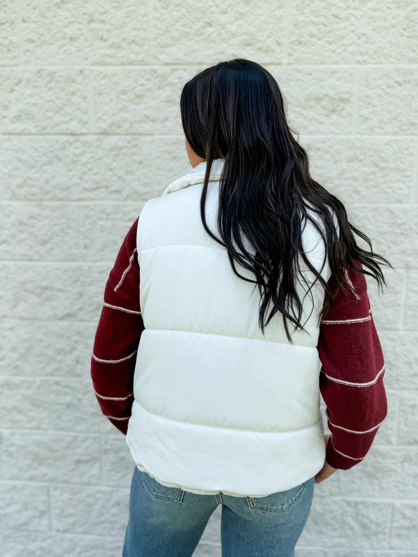 Rhiannon Puffer Vest - Ivory