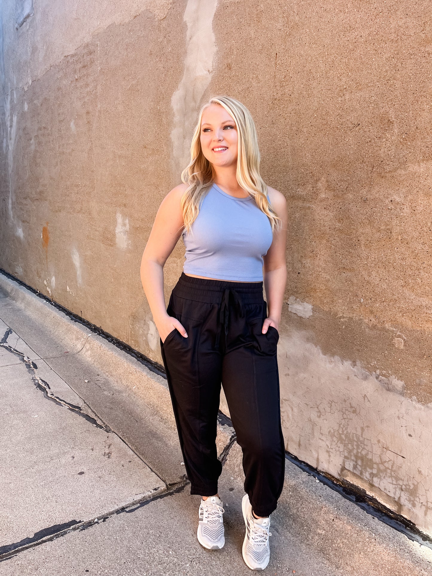 Kira Basic Crop - Periwinkle