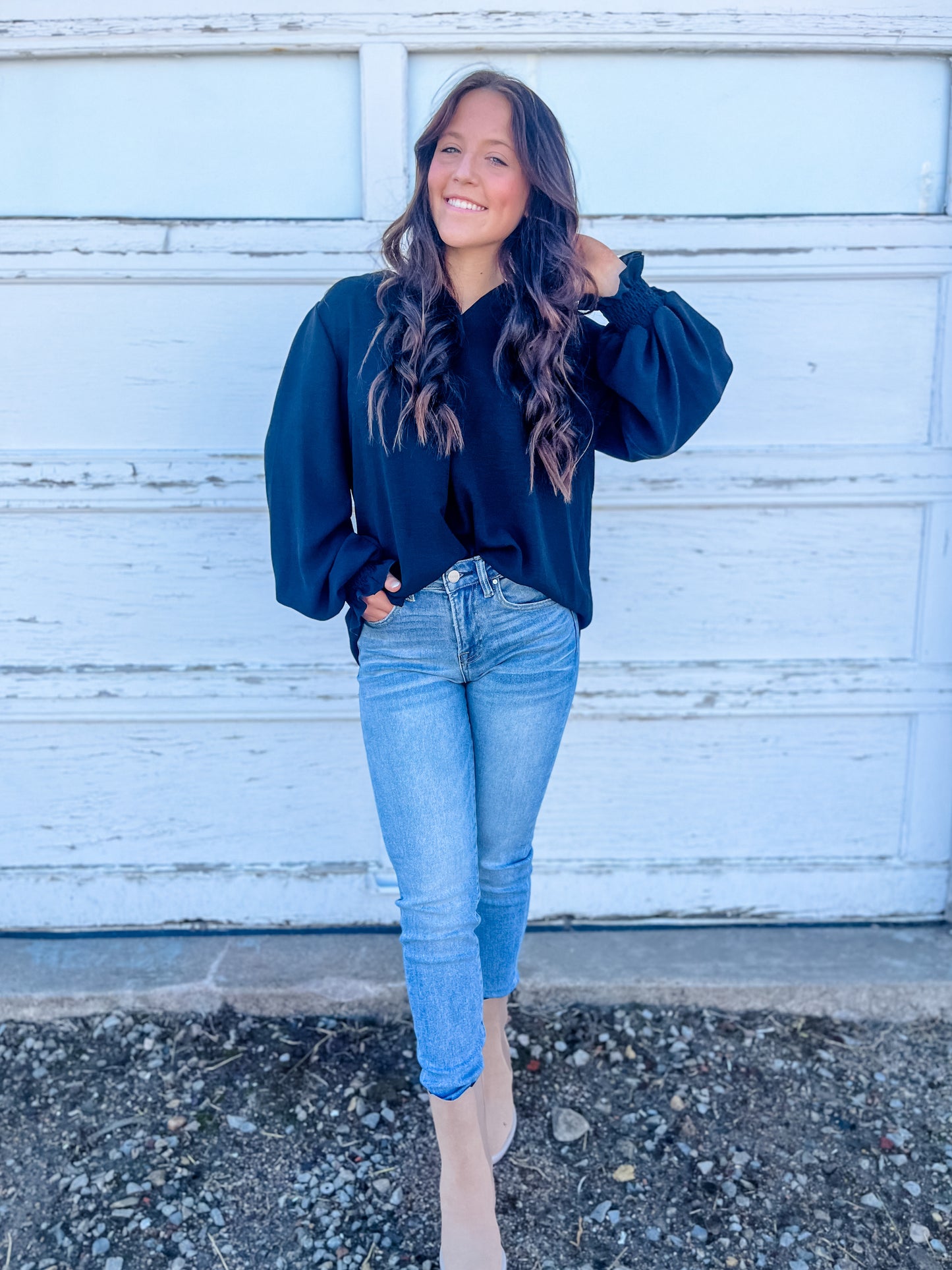 Arlo Woven Blouse - Black
