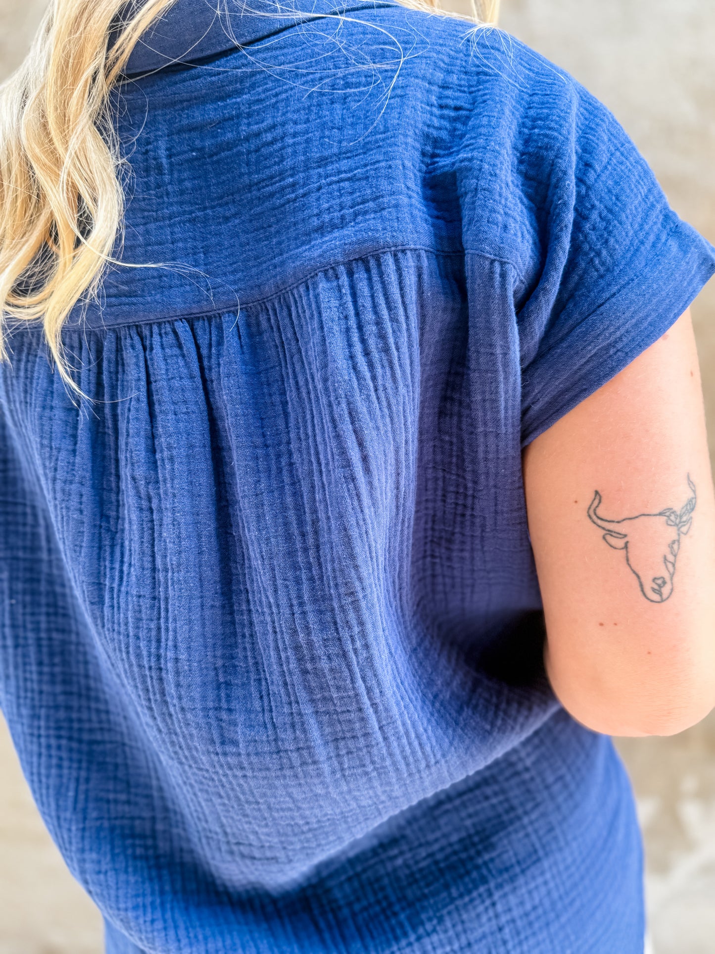 The Sunday Button Up - Indigo