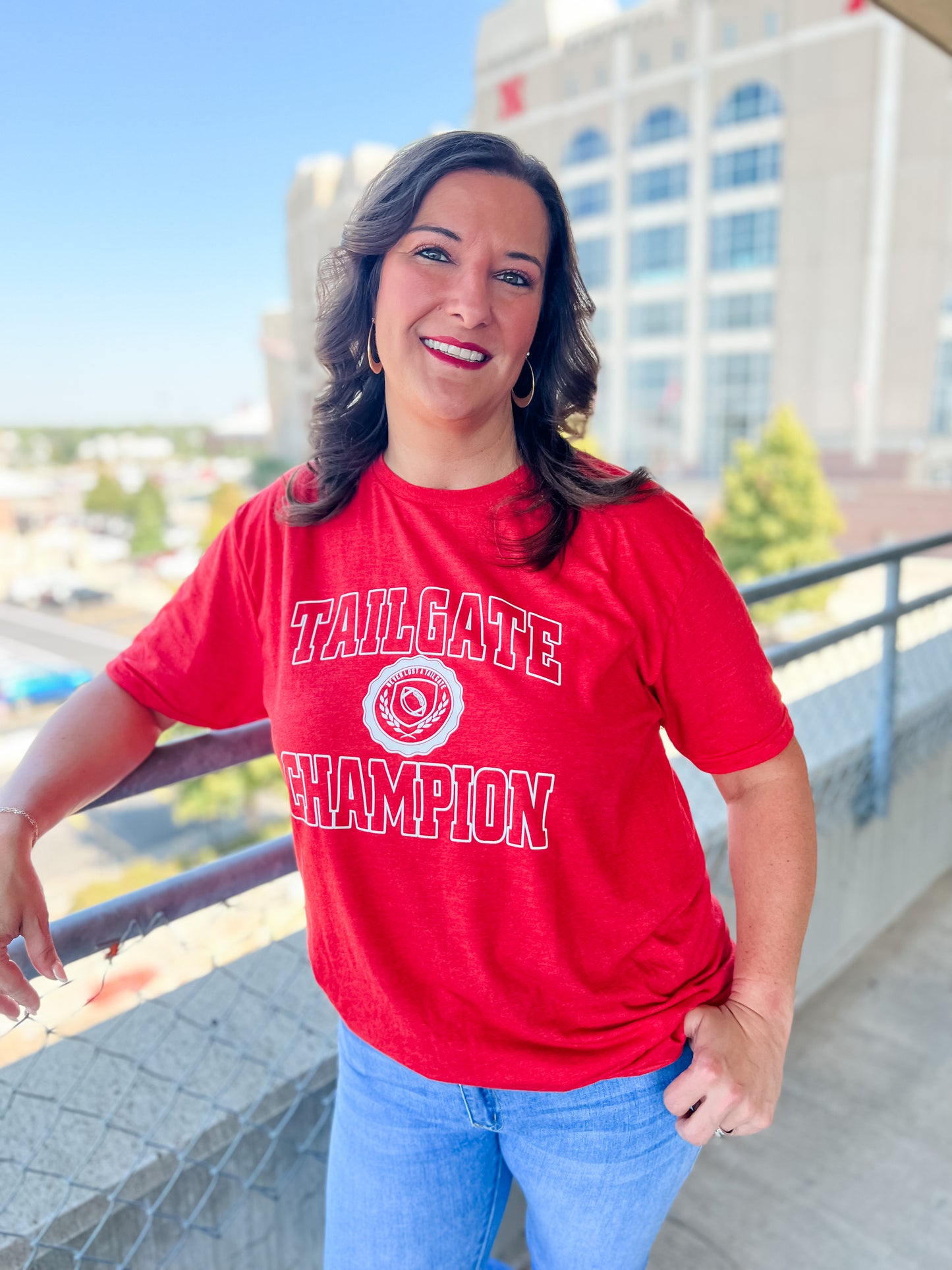 Tailgate Champ Tee - Heather Red