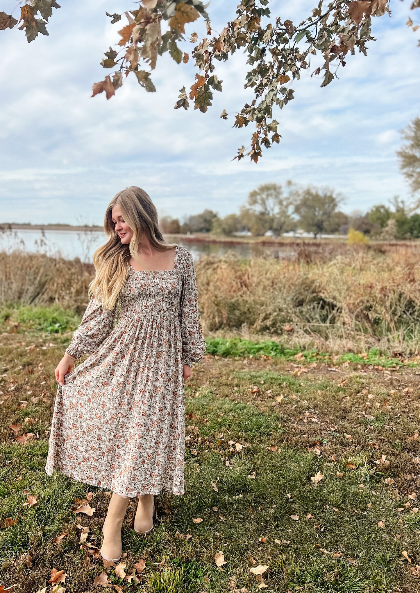 Emerie Floral Midi Dress