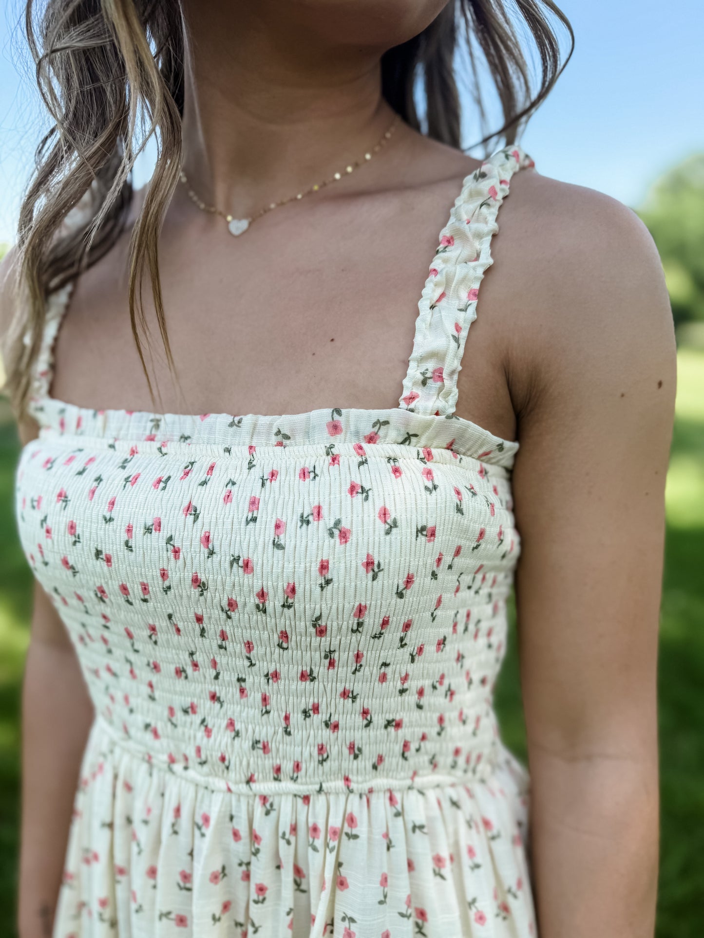 Honey Glow Tiered Midi Dress