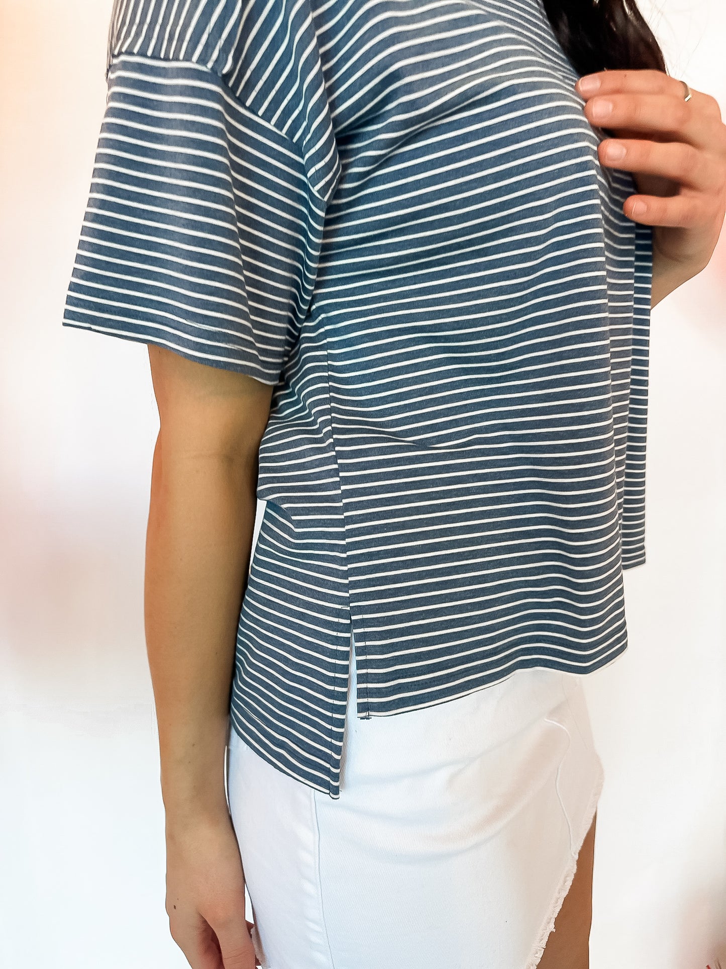Blue Horizon Striped Top