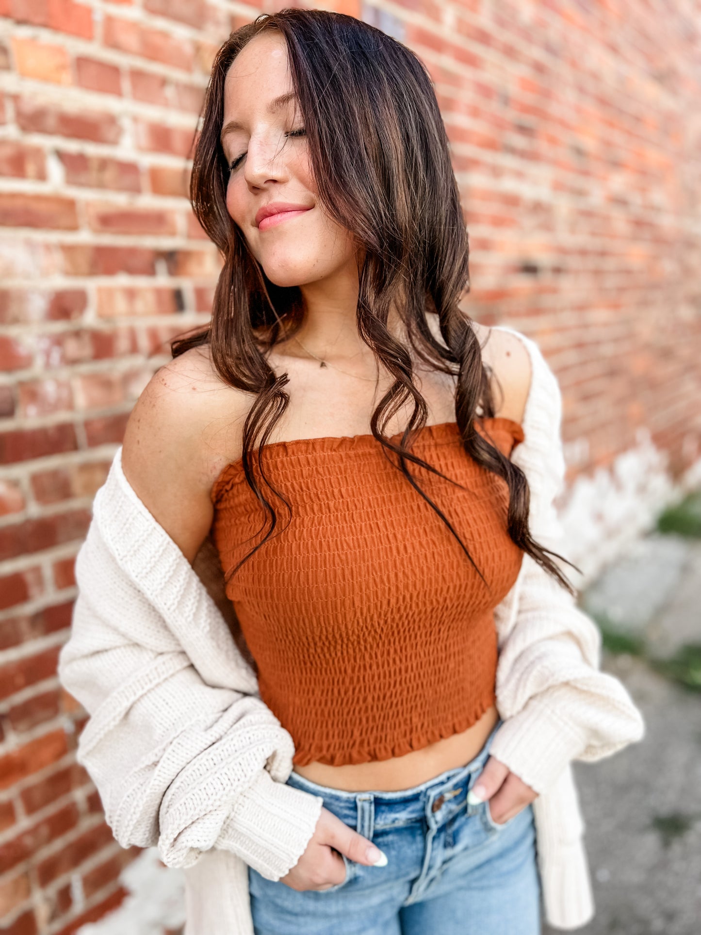 Mona Seamed Cardigan - Pearl