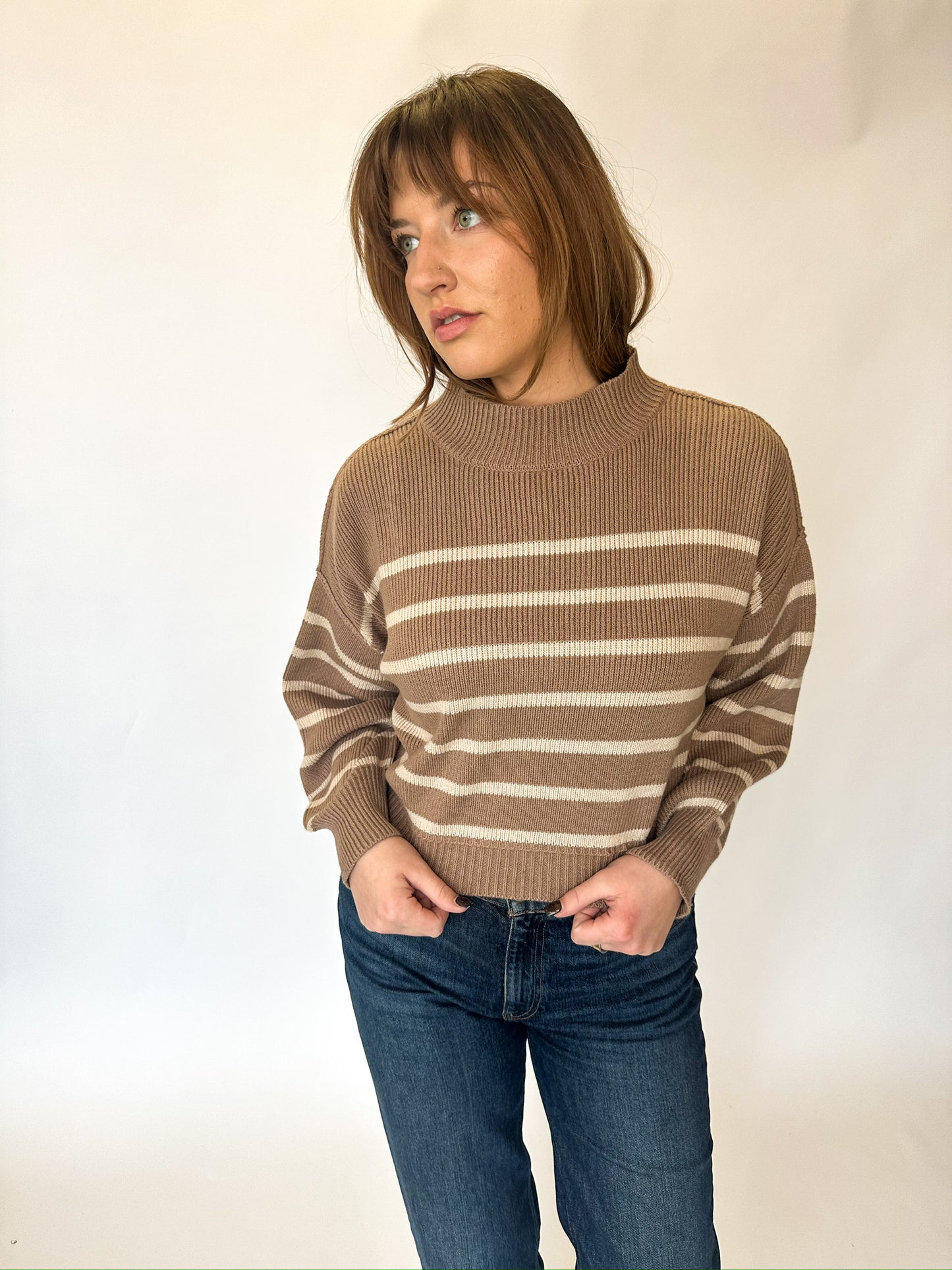 Maple Cream Striped Sweater