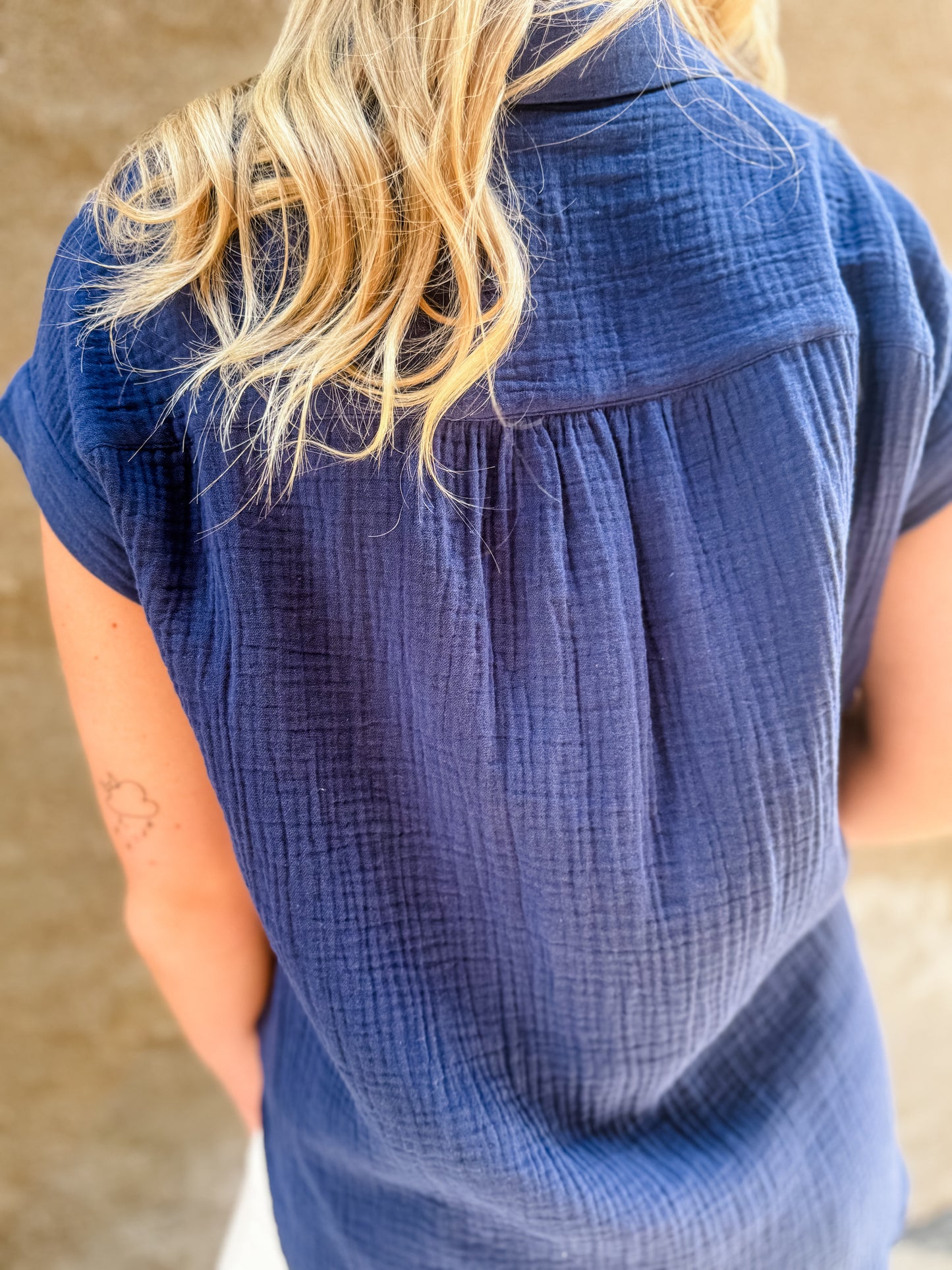 The Sunday Button Up - Indigo