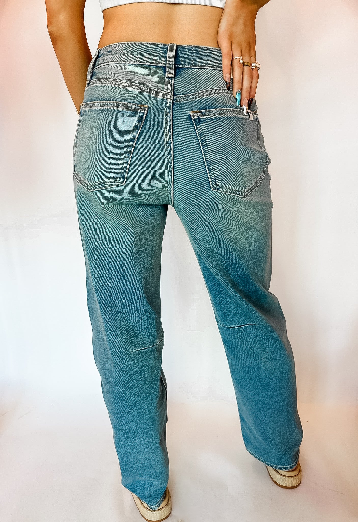 Easy Street High Rise Barrel Jeans