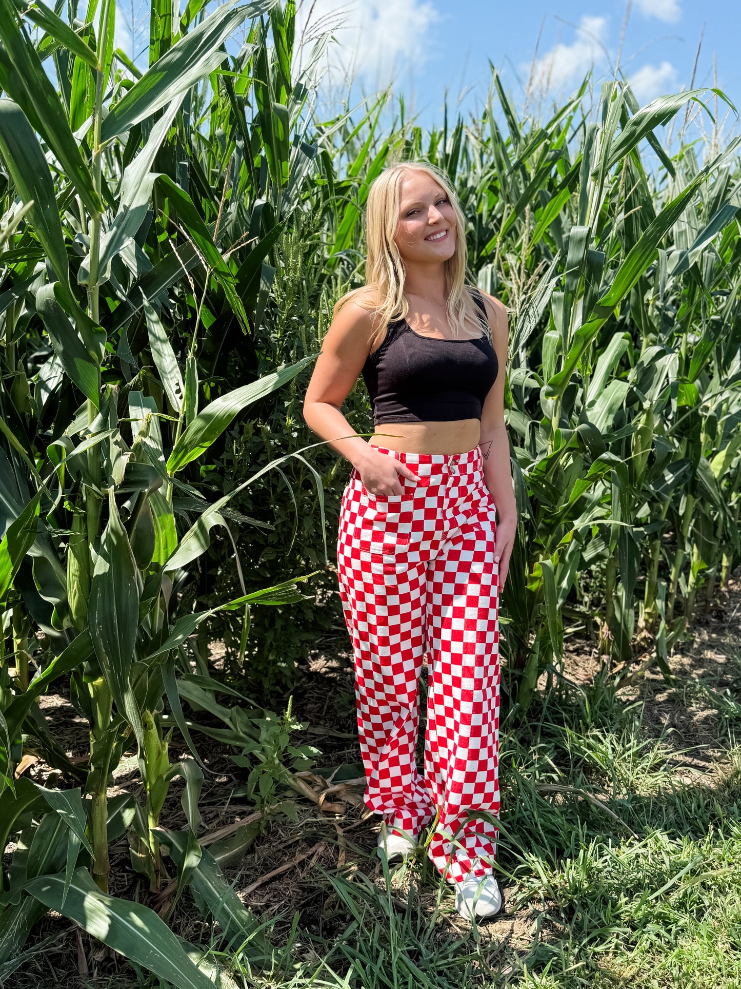 Demi Checkered Pants