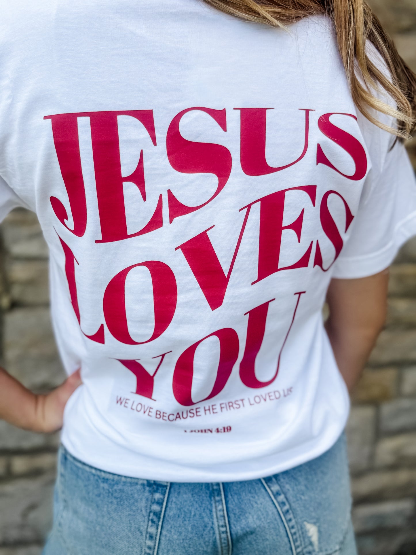 Jesus Loves You Premium Tee - White