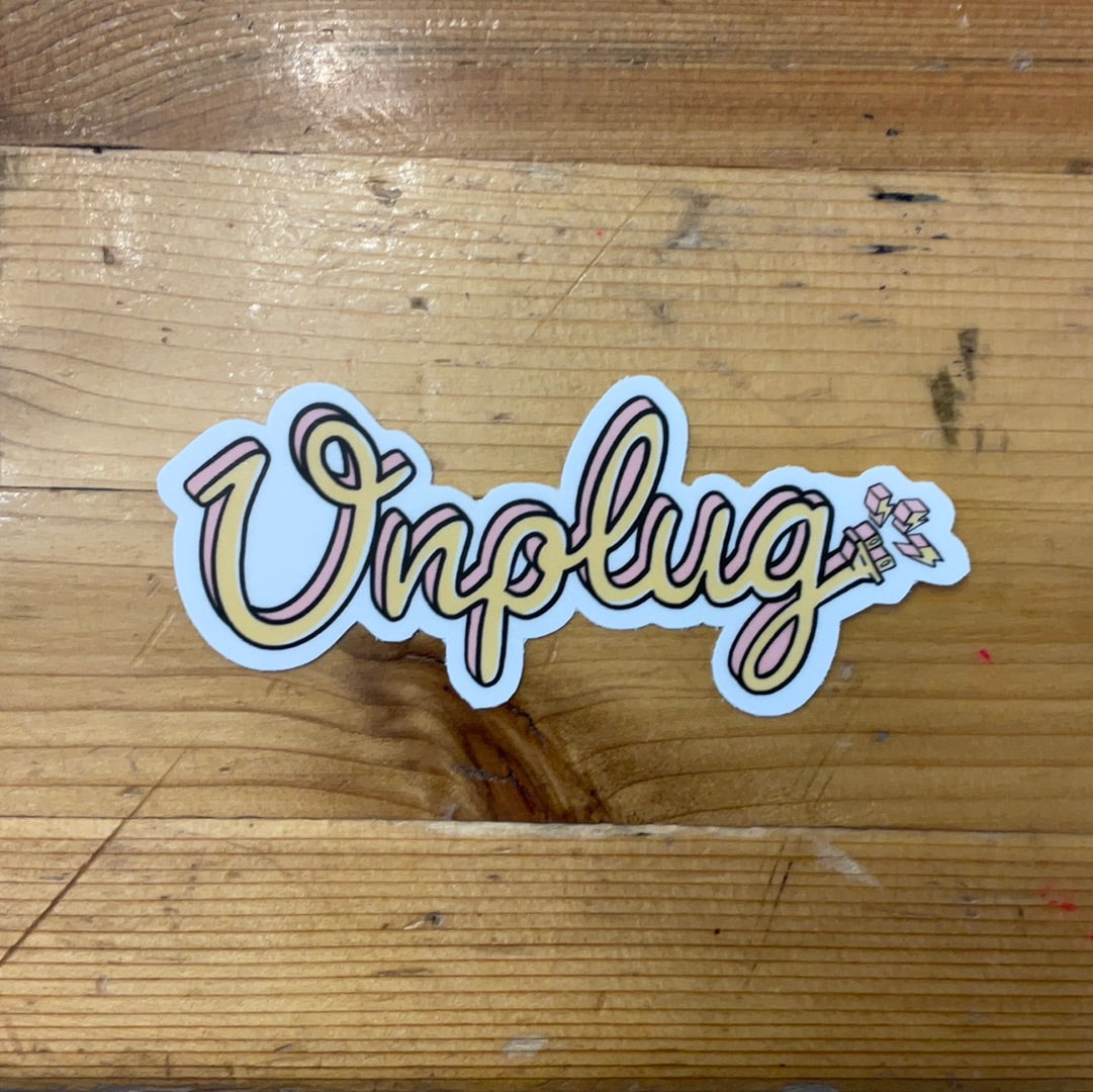 Unplug Sticker