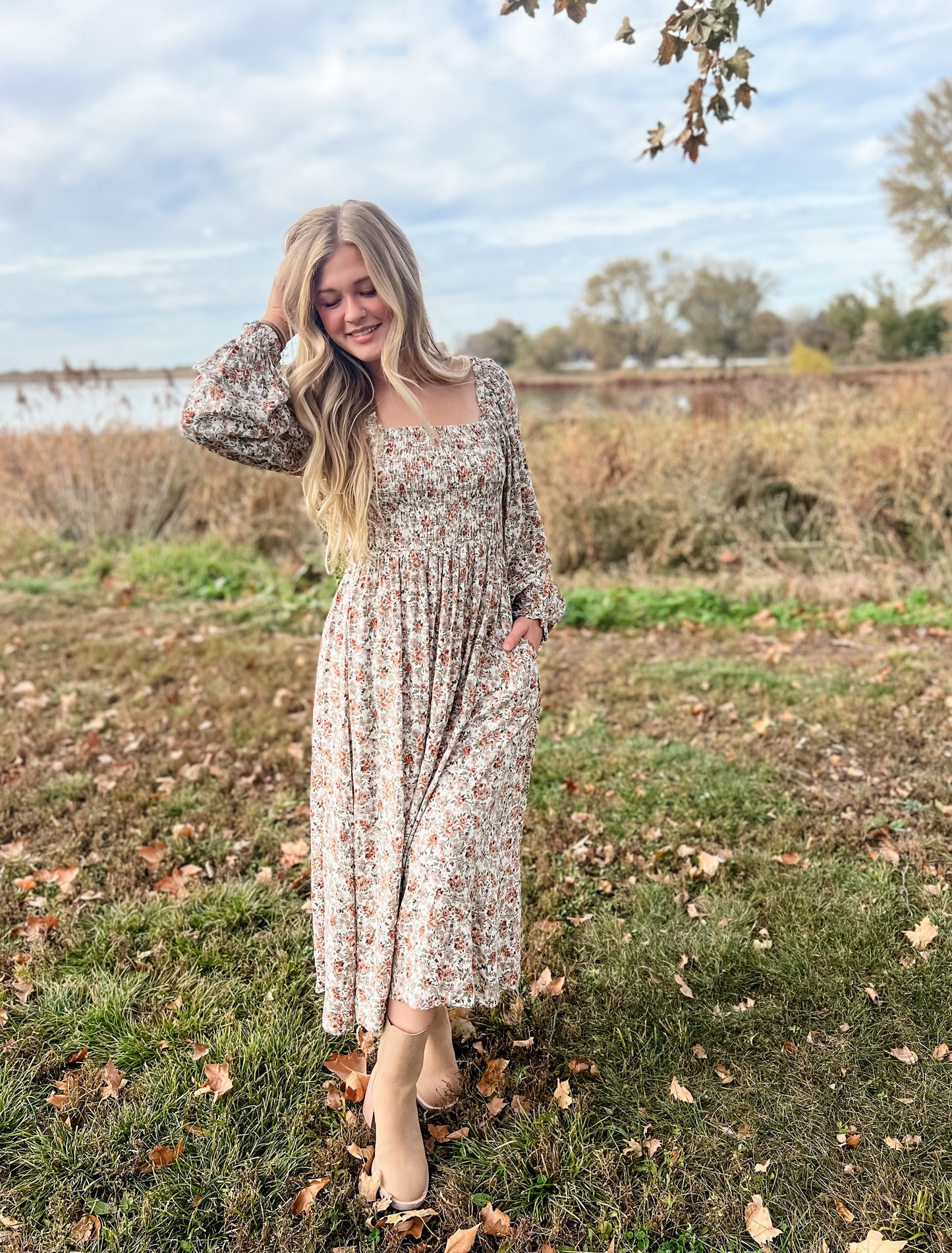 Emerie Floral Midi Dress