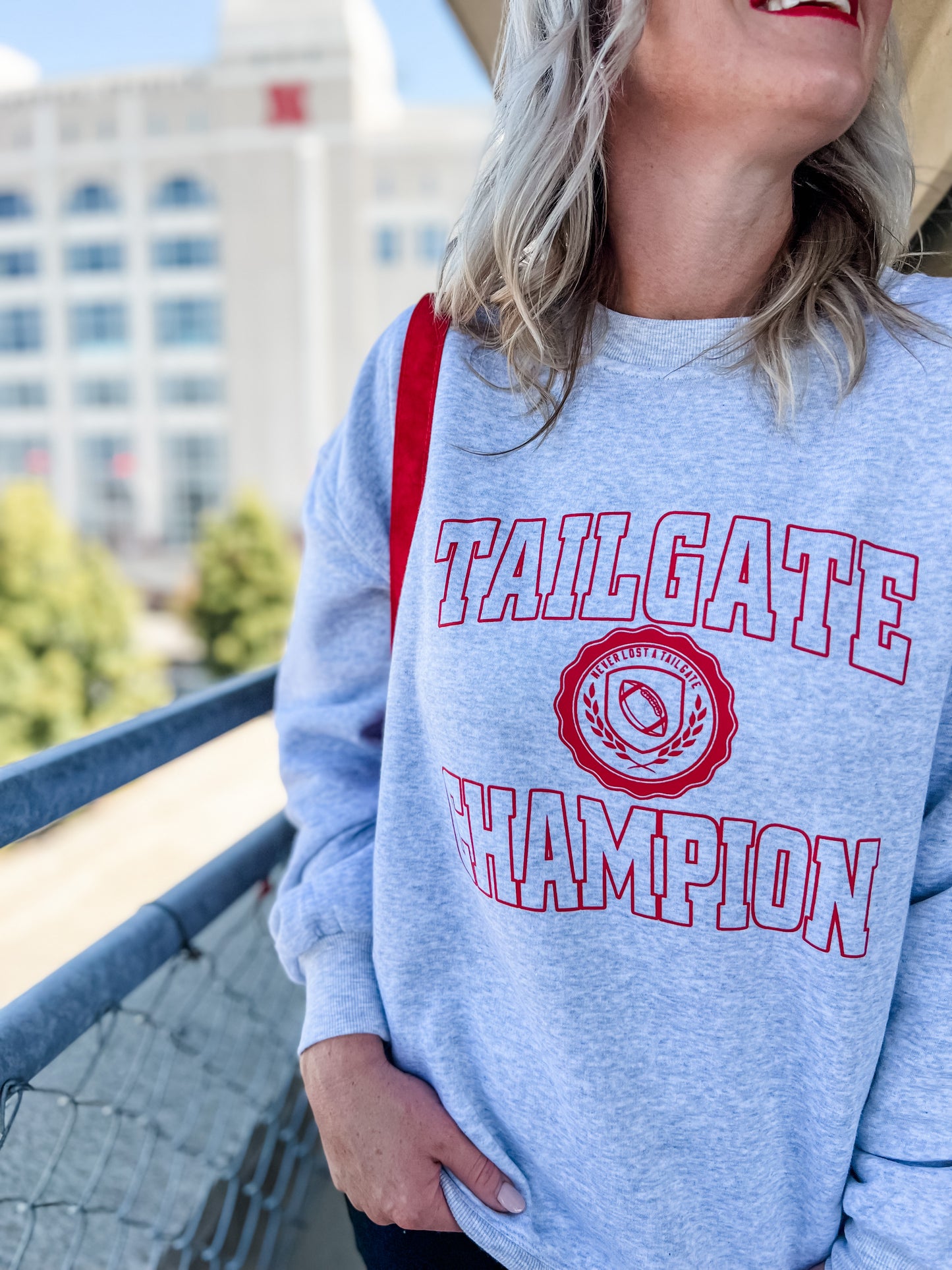 Tailgate Champ Crew - Heather Grey