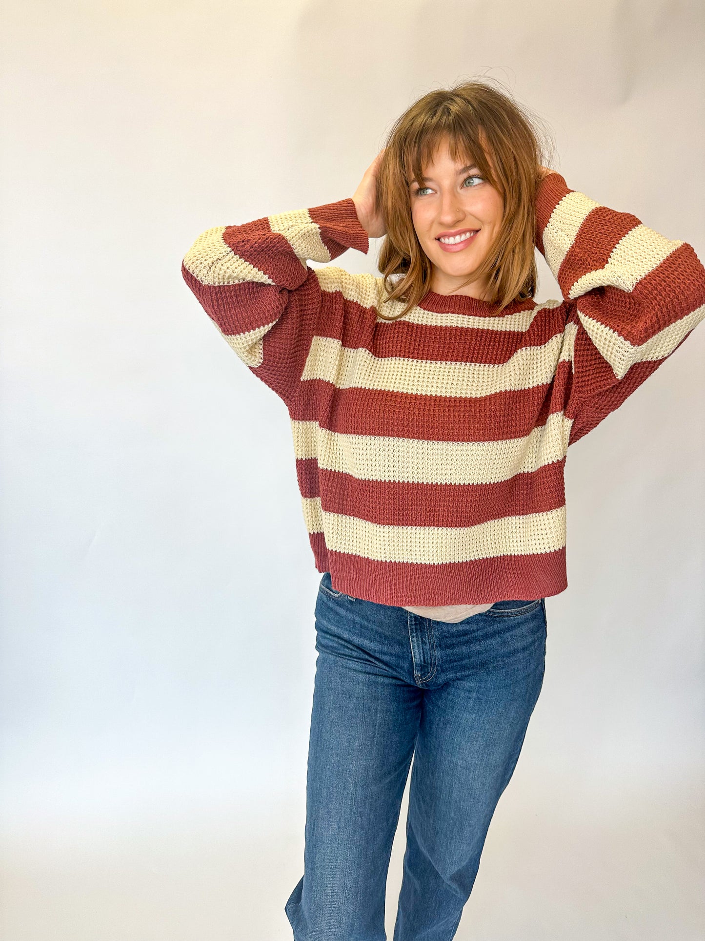 Cider Spice Striped Sweater