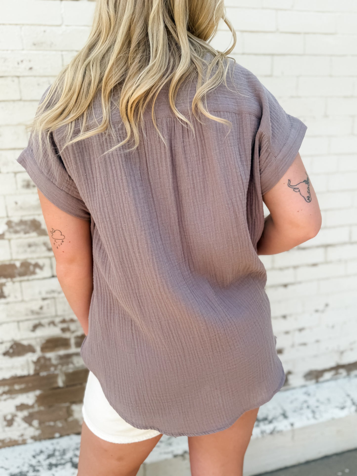 The Sunday Button Up - Taupe
