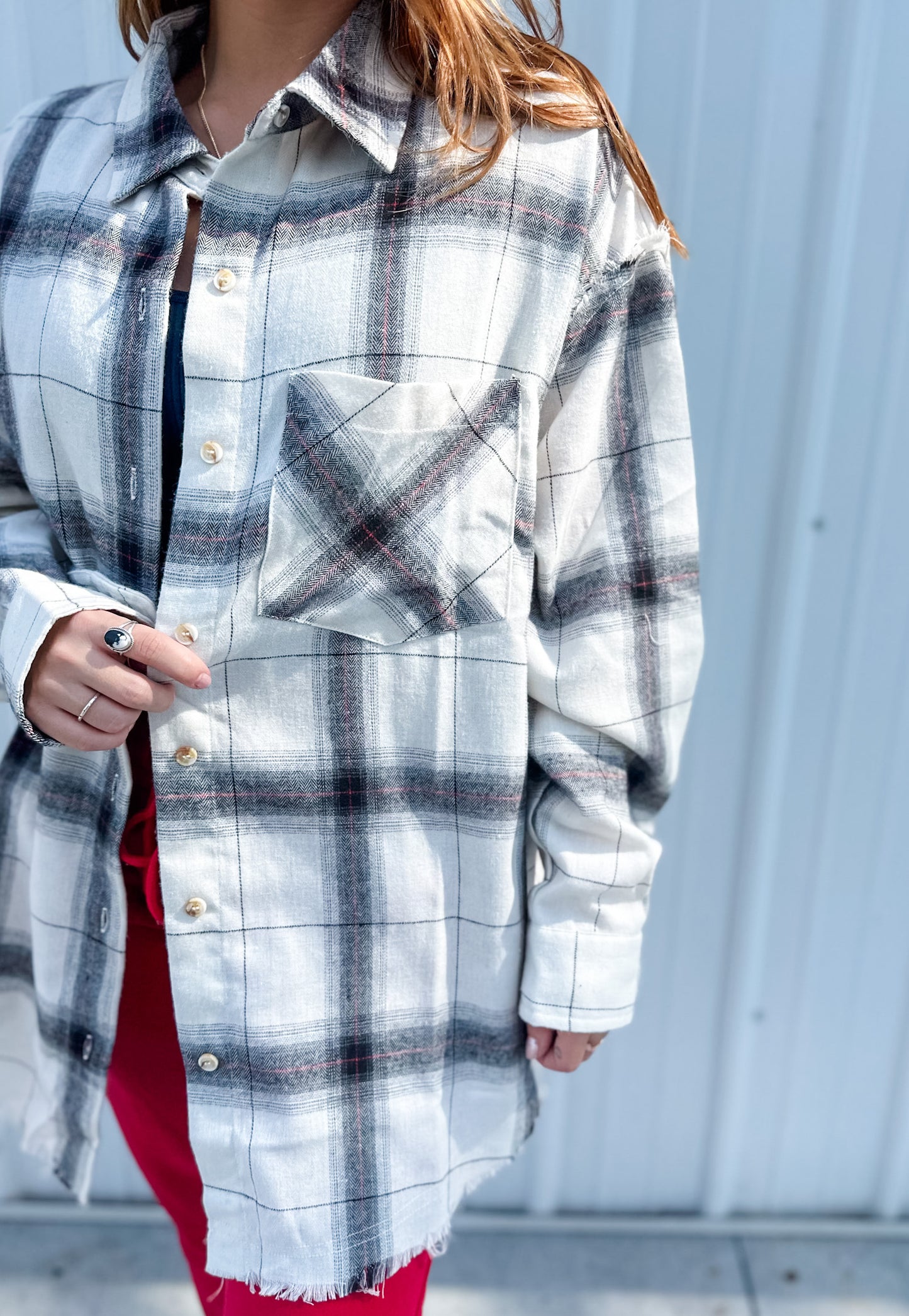 Autumn Edge Oversized Flannel
