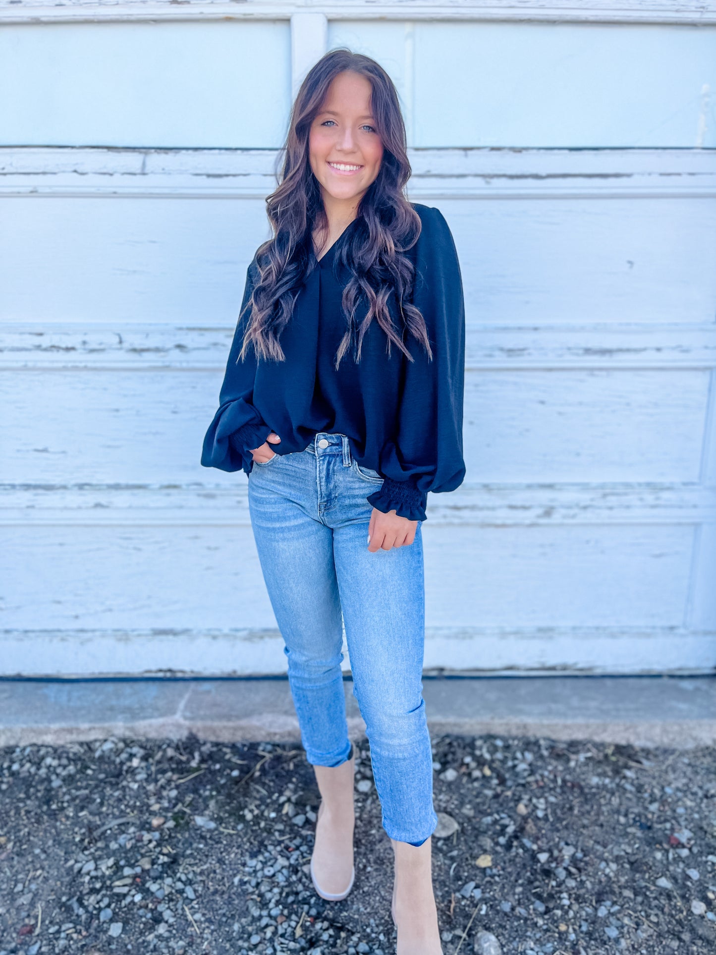Arlo Woven Blouse - Black